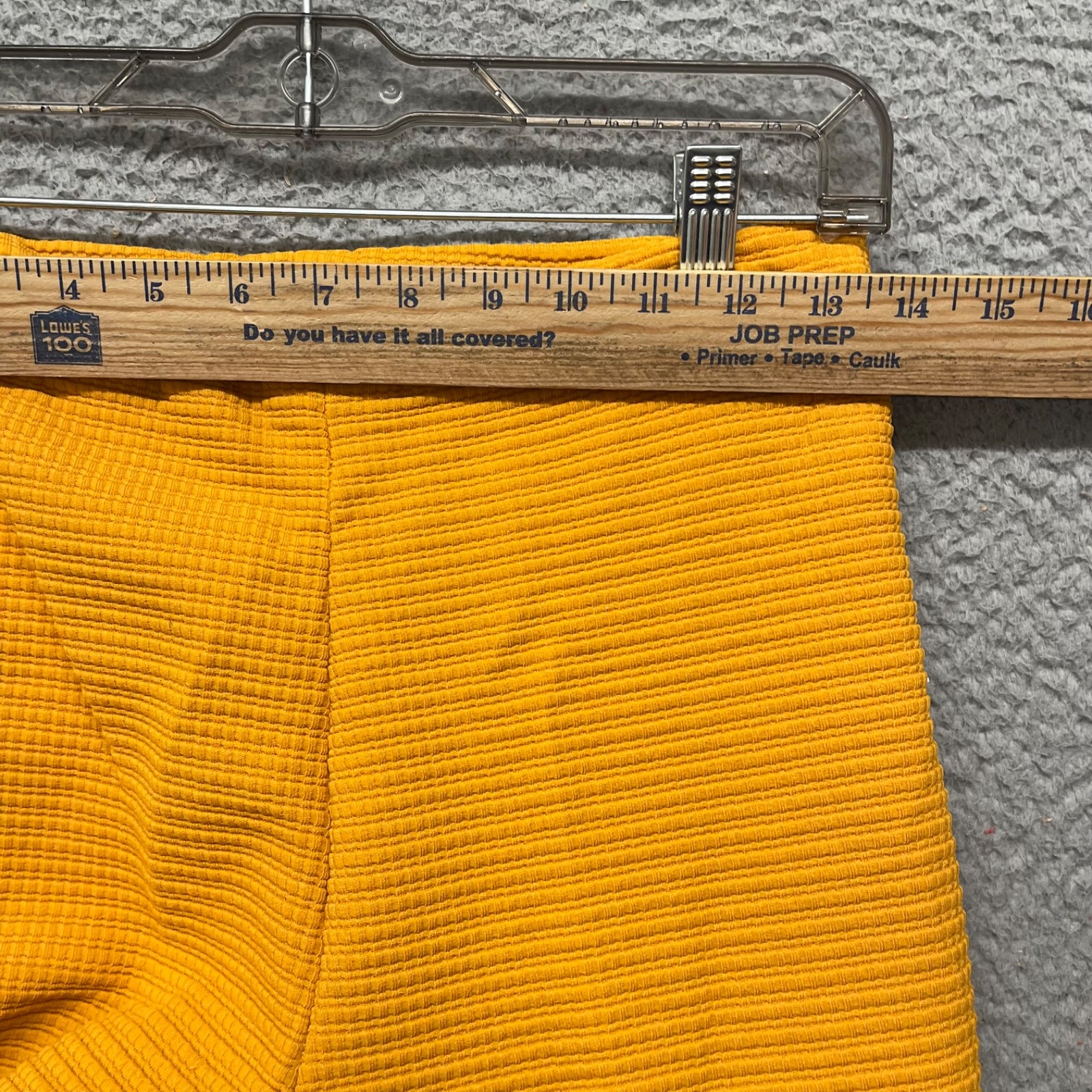 60&rsquo;s Leisure Pant Set Womens S Marigold Yellow Textured Dacron Polyester 70&rsquo;s