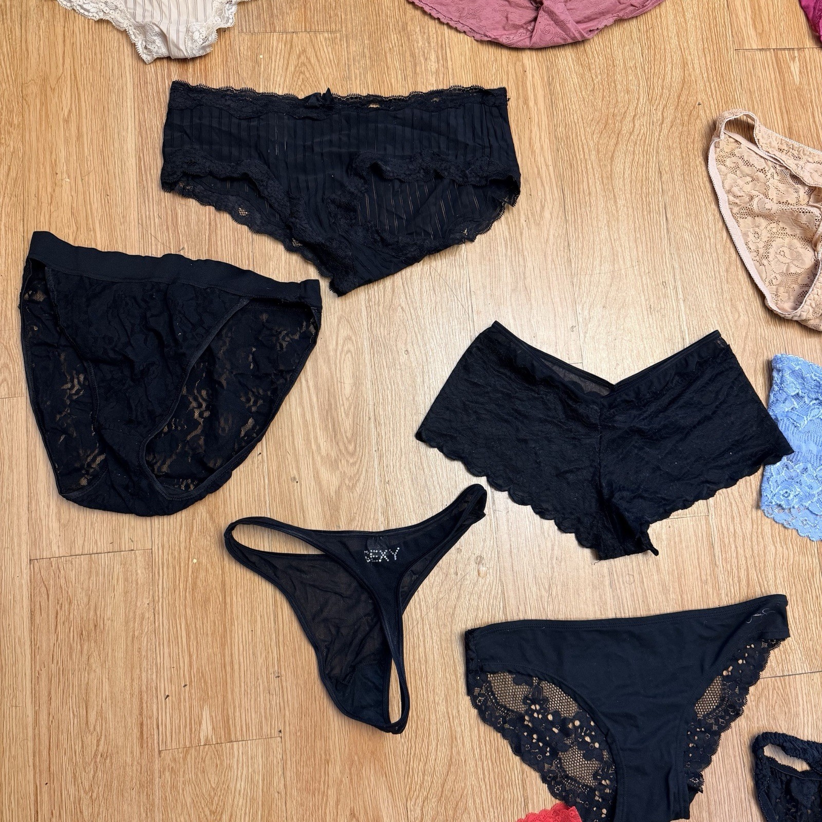 20 Vintage Panty Cutter Lot 2000s Low Rise Strappy Lace Thong Bikini ISSUES