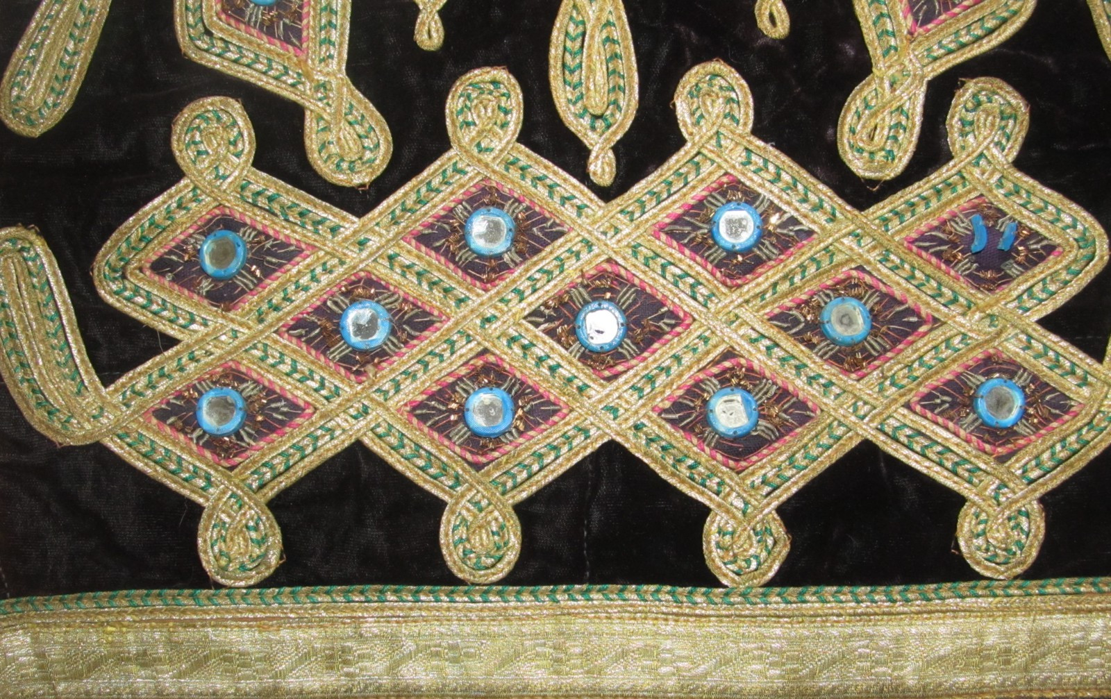 Vintage Turkish Vest Hendrix Morrison Style Made In Pakistan Velvet Gold Lloyds