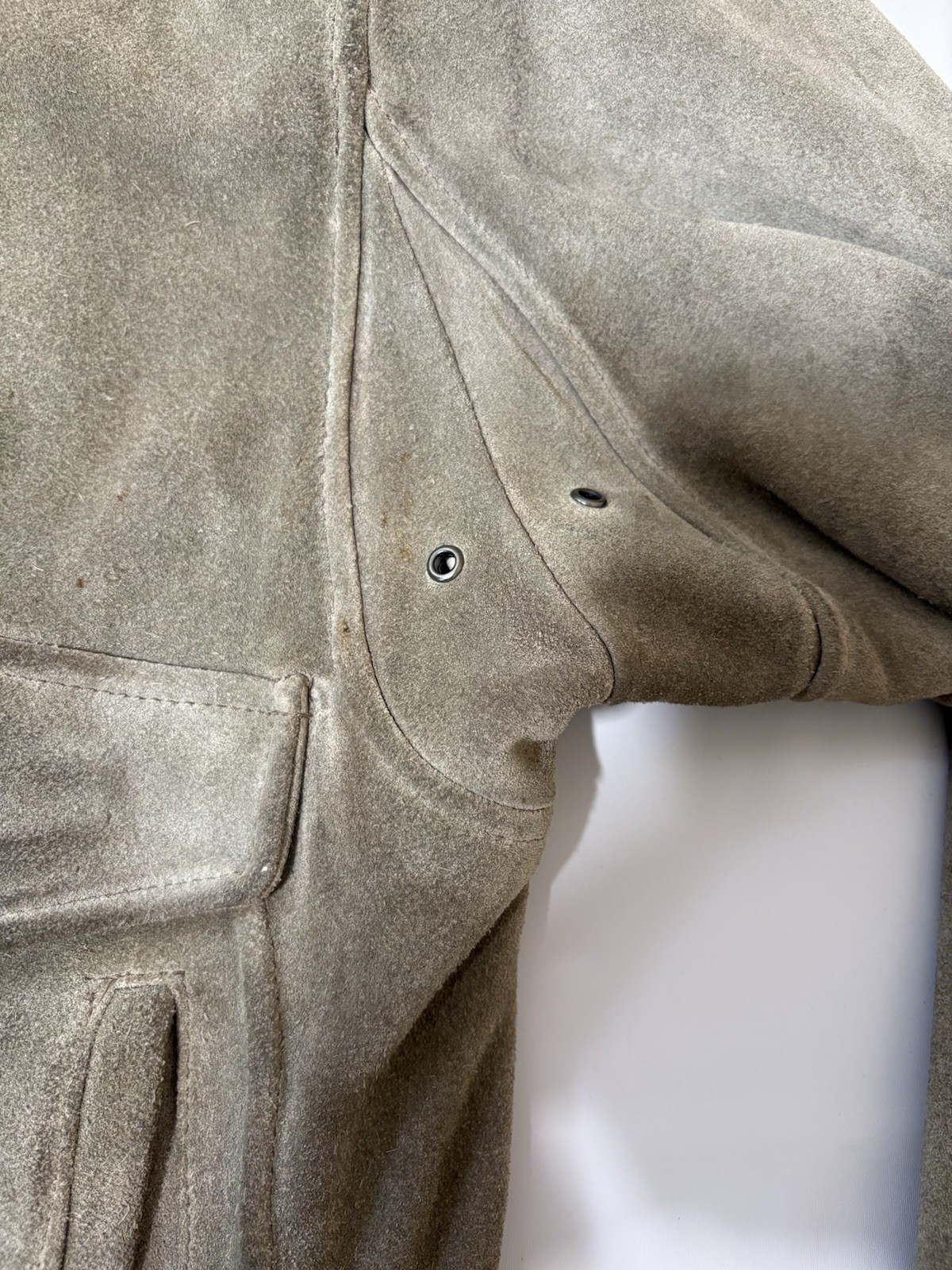 1970s Whipp Suede Bomber Jacket Shearling Fur Women’s Small Vintage Western