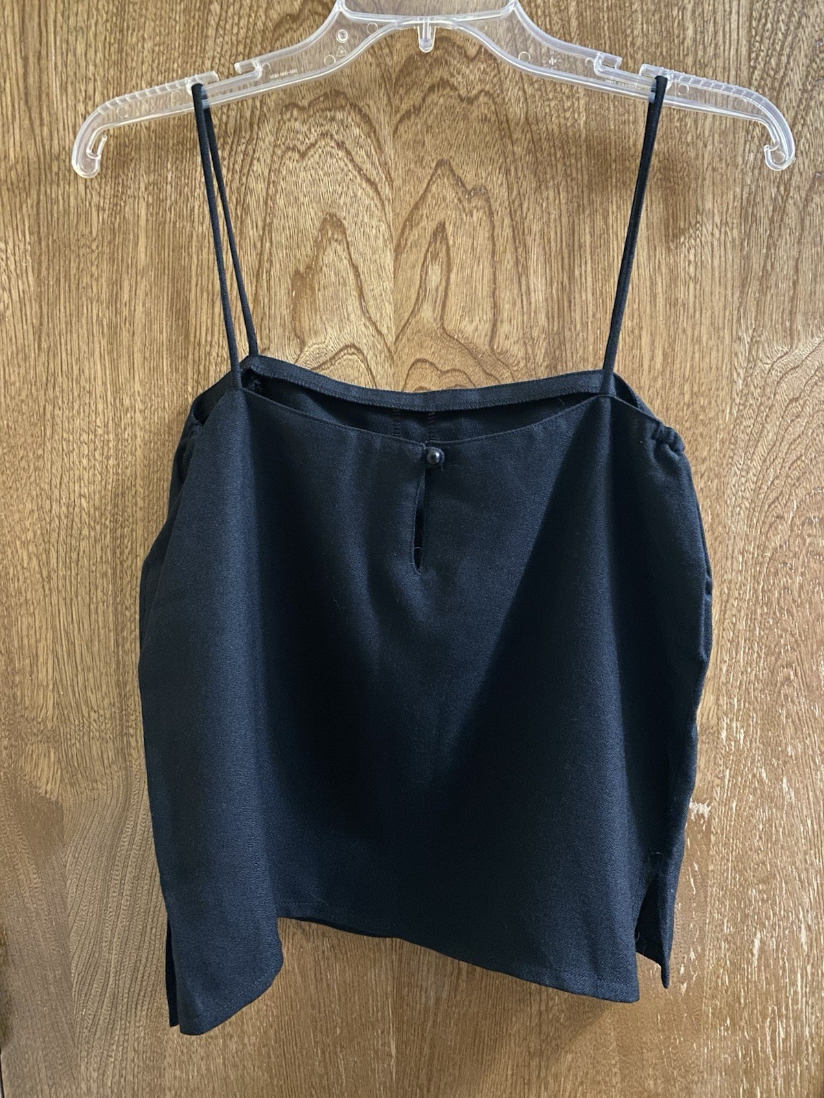 Vintage Clyde Crop Top Strappy Open Square Front Lightweight Blended Fabric 9/10