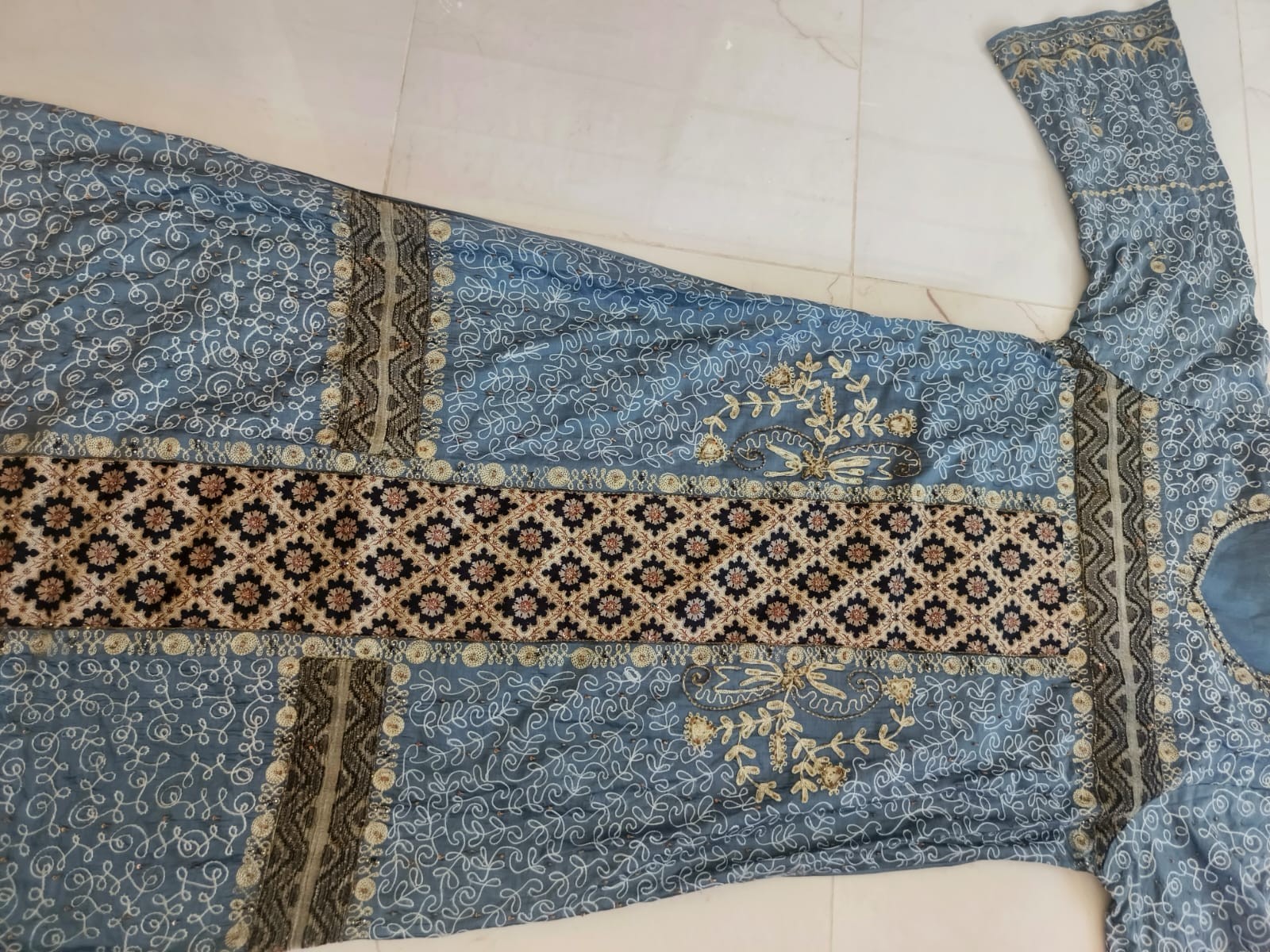 embroidered kaftan dress