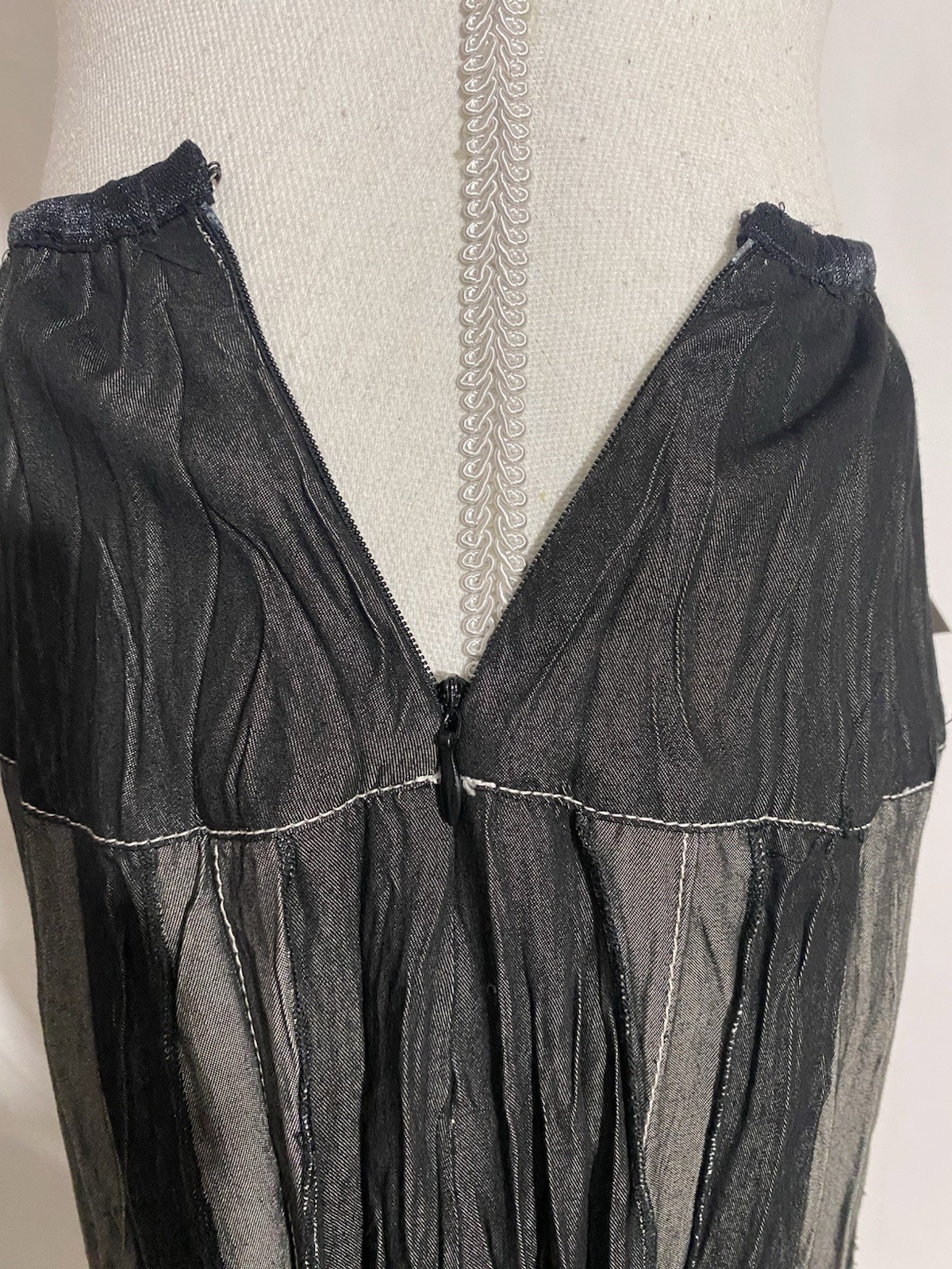 Vtg NWT Great Cavalier St Paul L Maxi Skirt Pleated Dark Romantic Ren Faire 23&Prime;