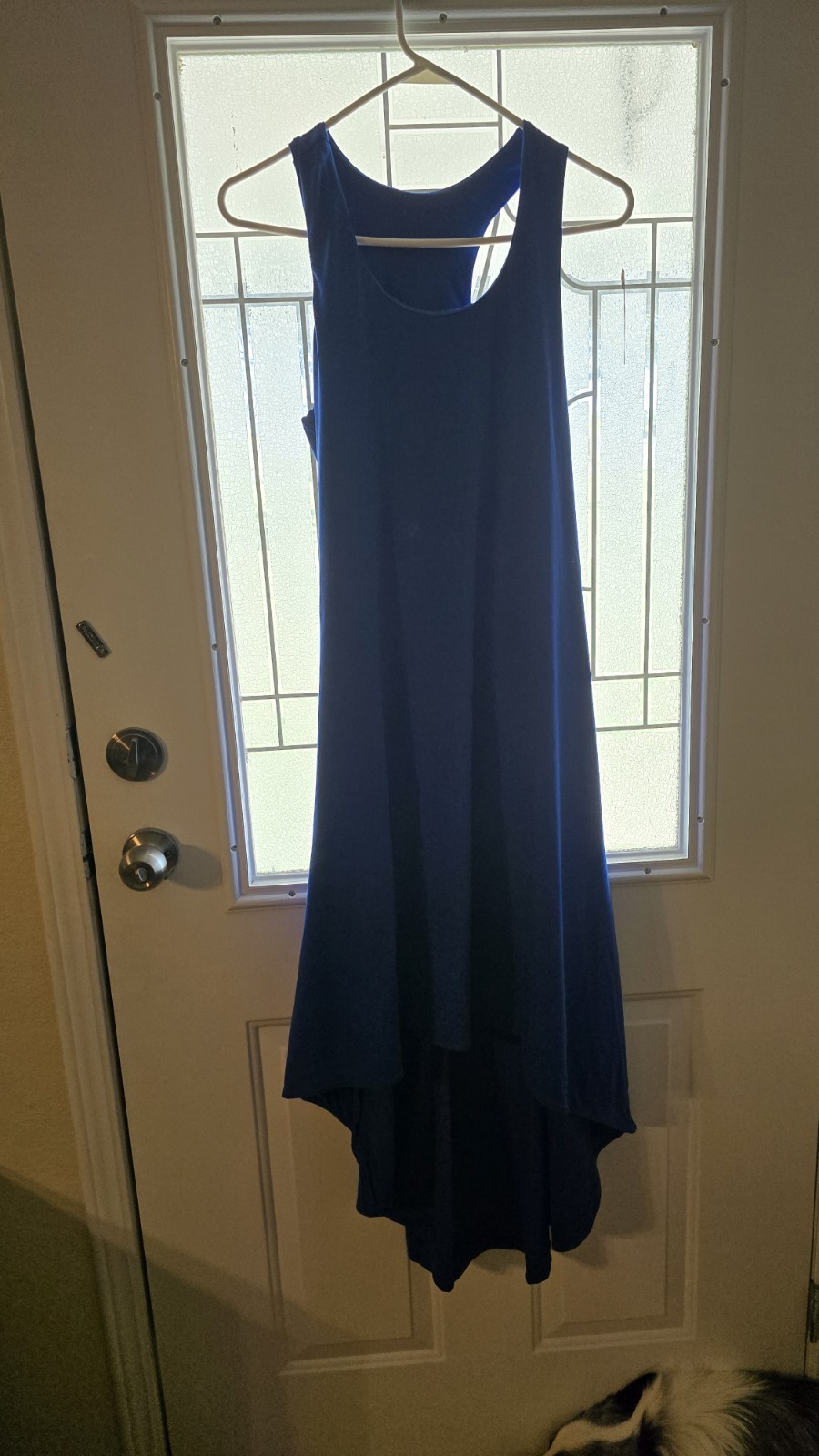 Blue Flowing Dress With Pockets Med/LG Fit