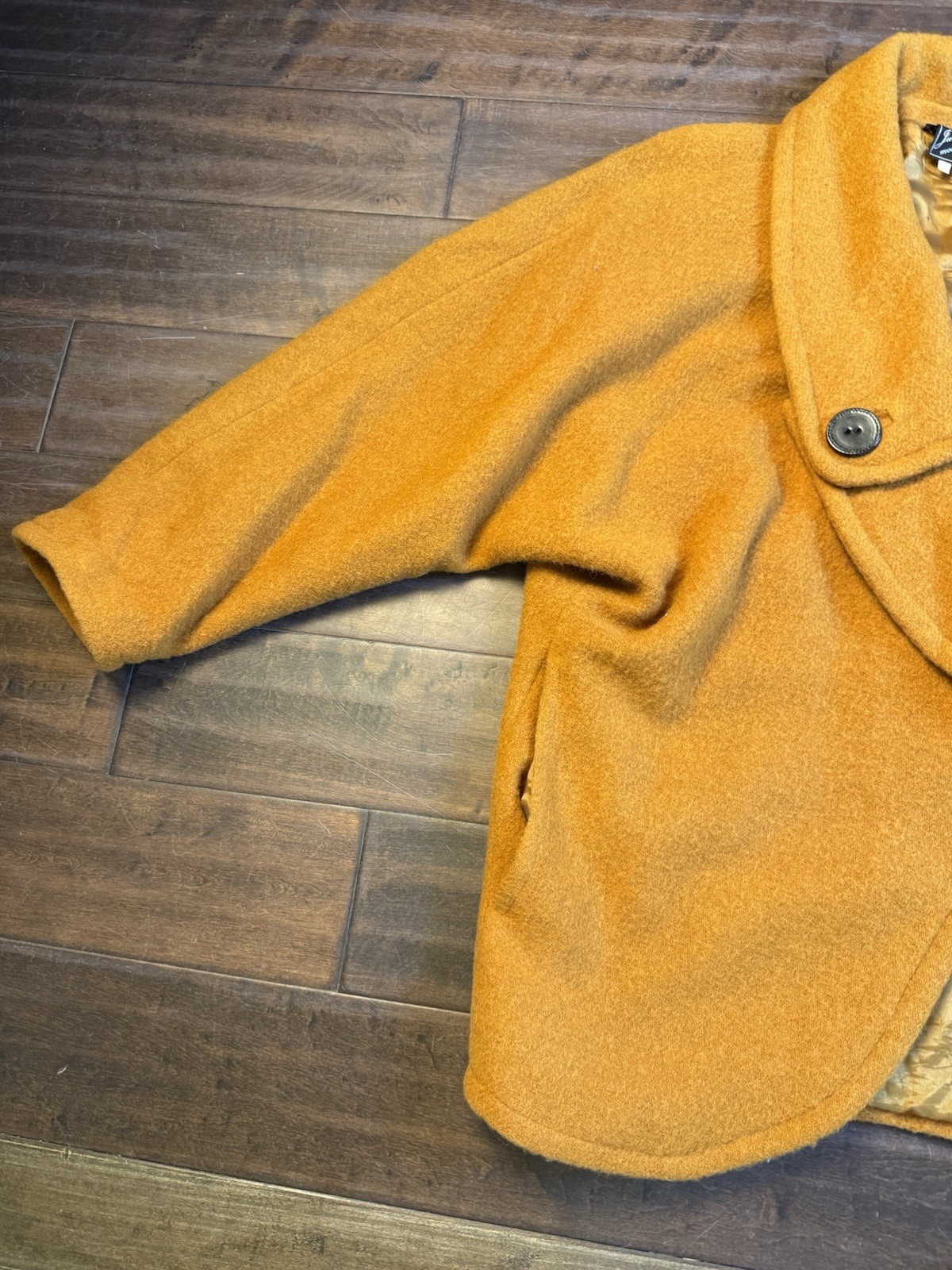 1970&rsquo;s Mid Century Modern Wool Jacket Made In Italy | Burnt Orange | IT 40 US L