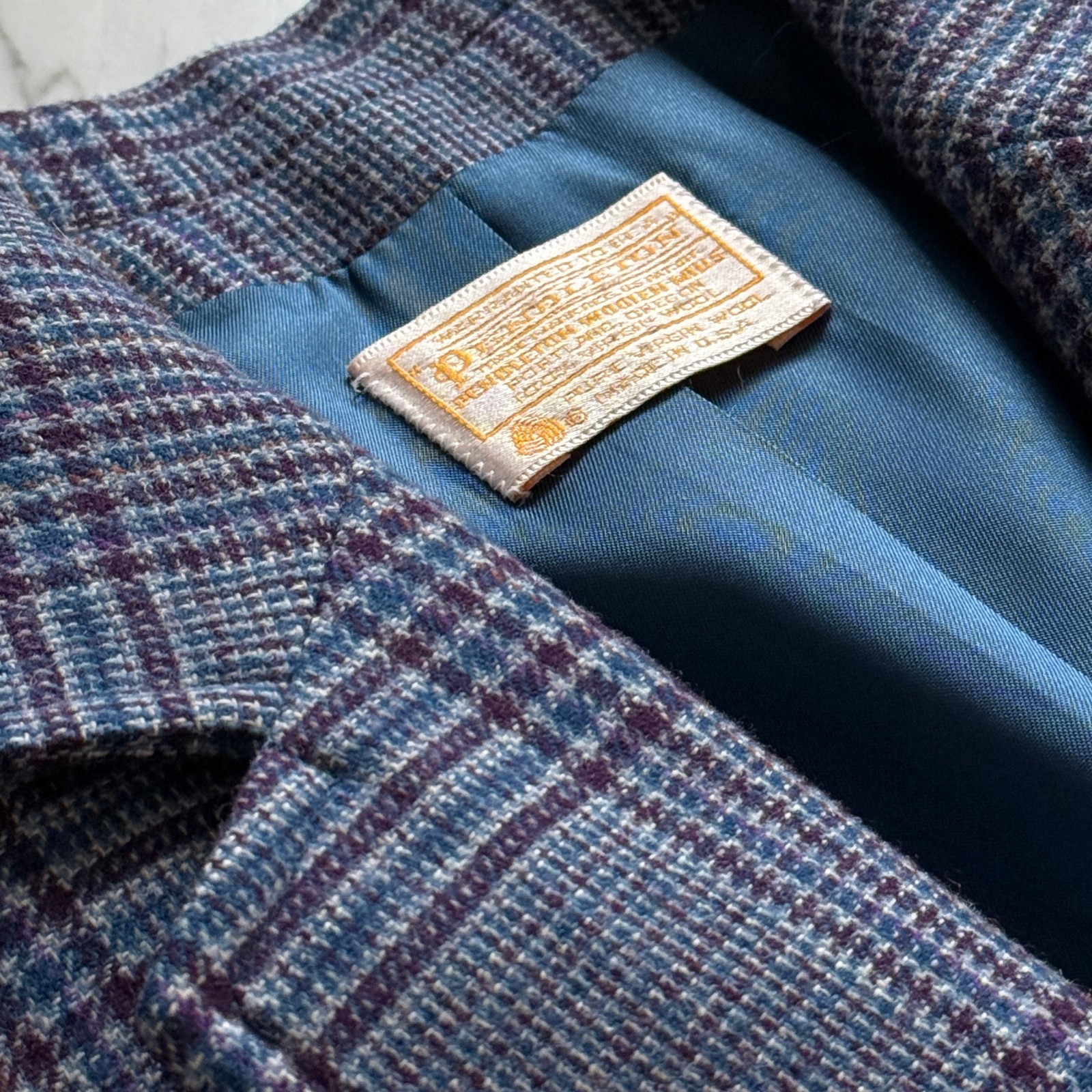 Vintage 1970&rsquo;s Pendleton Virgin Wool Plaid Blazer – Womens 10/Small – ILGWU