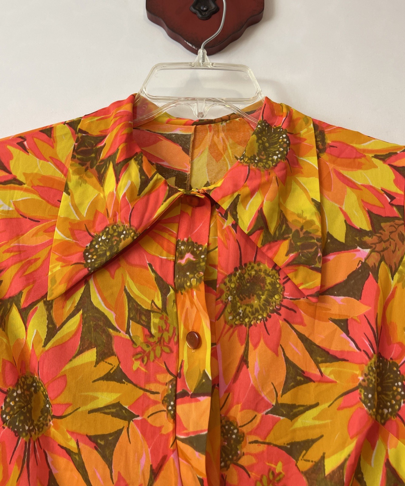Vintage 1960s PINEHURST LINGERIE Womens Large Floral Hippie Jumpsuit! A5976