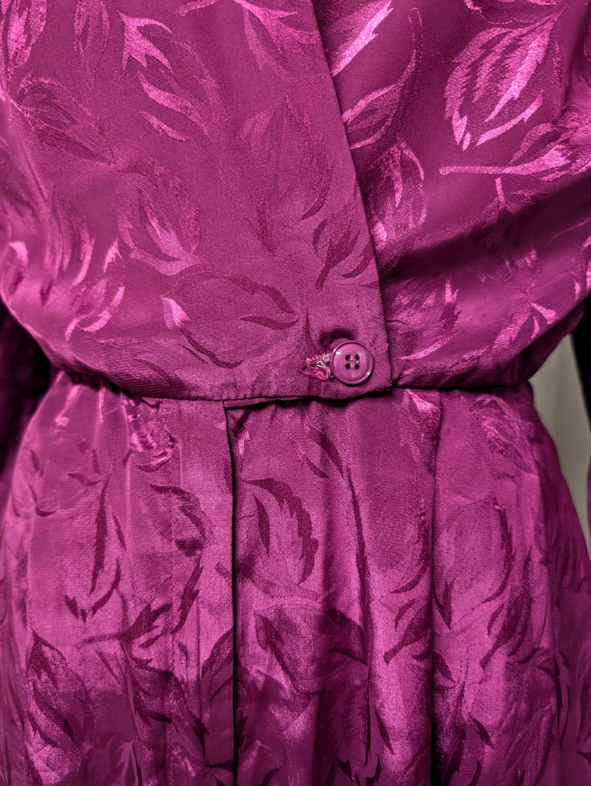 Vintage 80s BB Collections Barbara Barbara Fuchsia Jumpsuit Dynasty Glam Power S