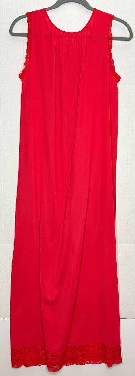 VTG Peignoir Set Pinehurst Red Sheer Long Nightgown with Sheer Robe Size Small