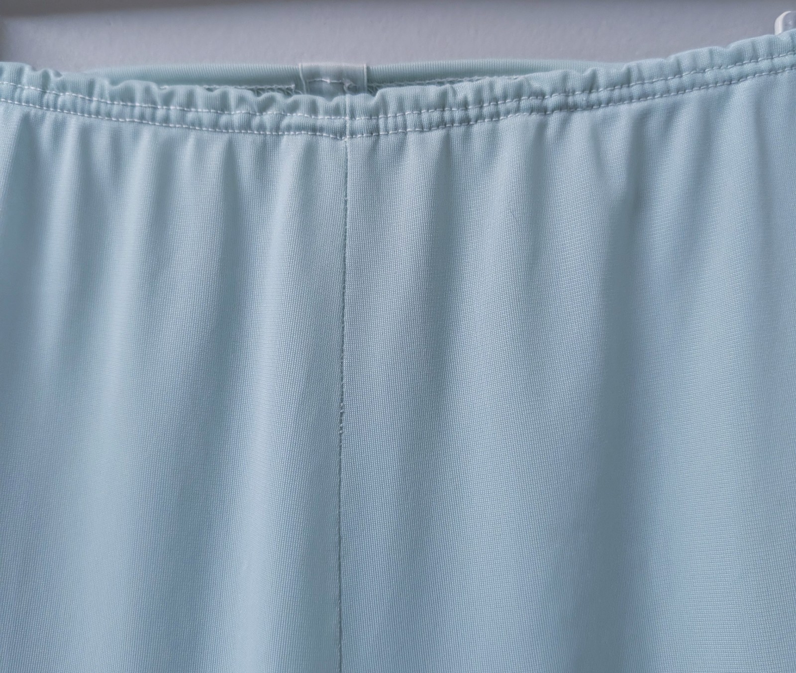 Vintage 50&rsquo;s Aqua Blue Ruffled Pajama Nylon Pants Pillow Tab S/M