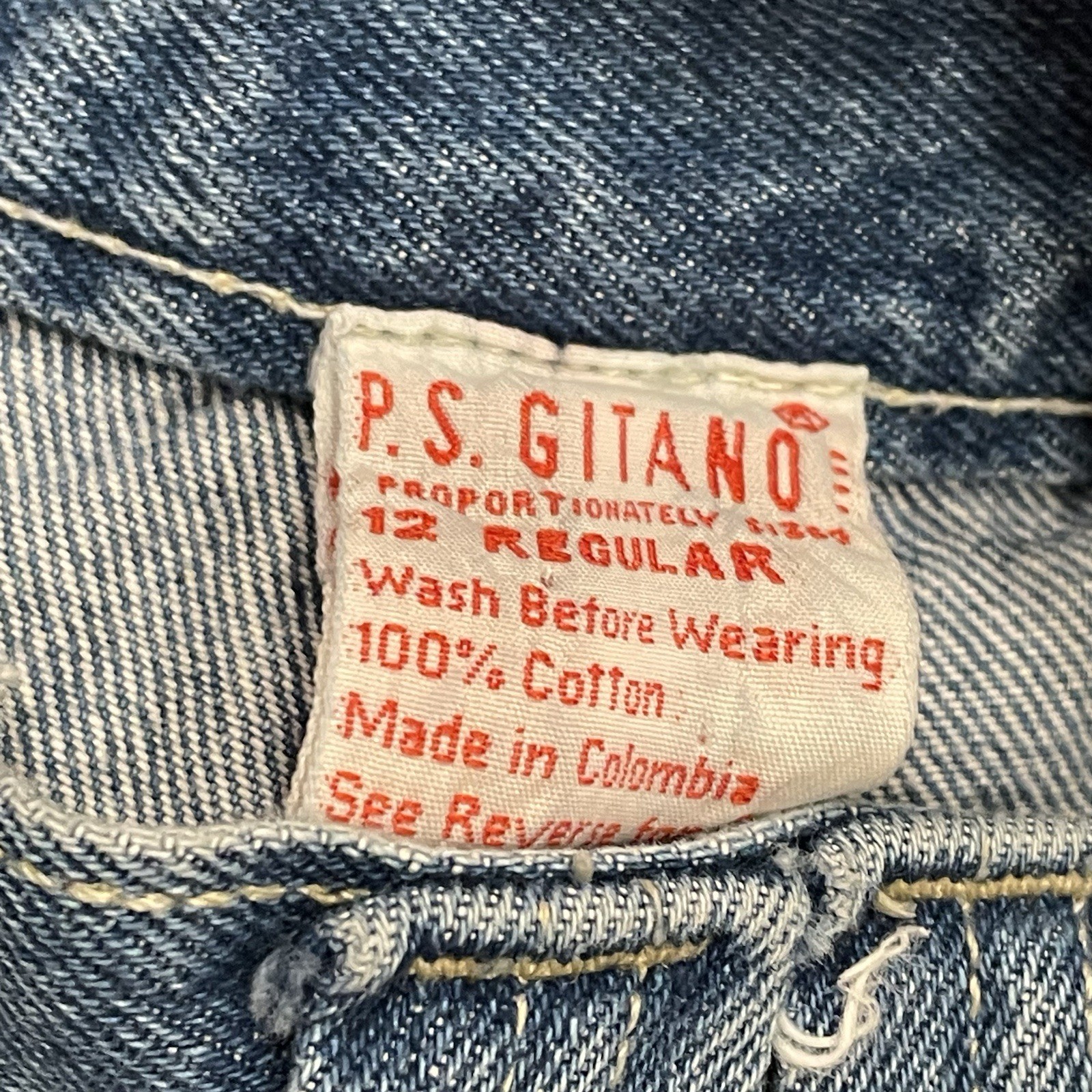P.S. Gitano 24” High Waisted Tapered Vintage Mom Jeans 1990s Blue Denim Pleated