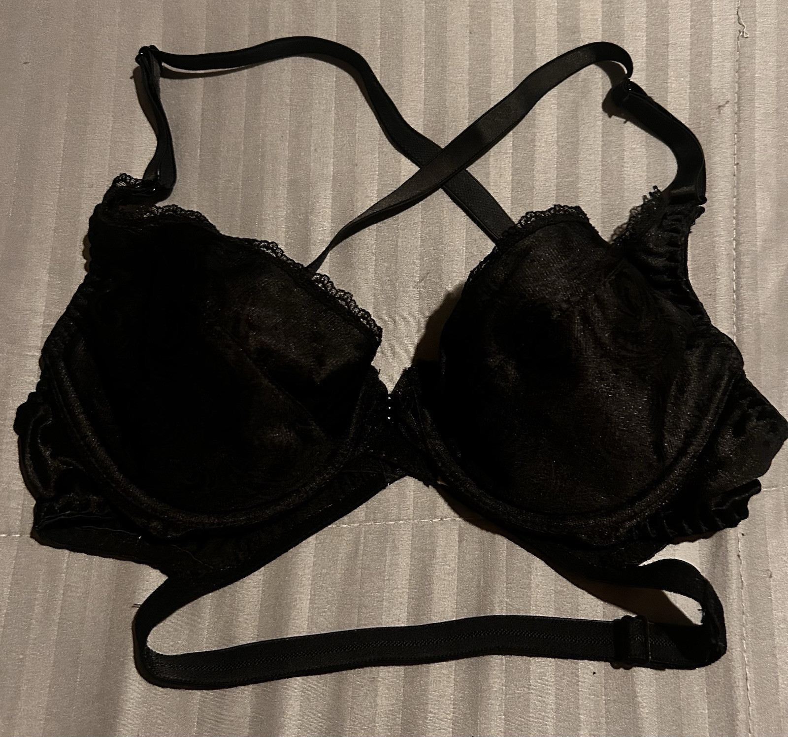 Vintage 1960&rsquo;s BACKLESS BY SMOOTHIE 193 Convertible Bra Black 34B Underwire