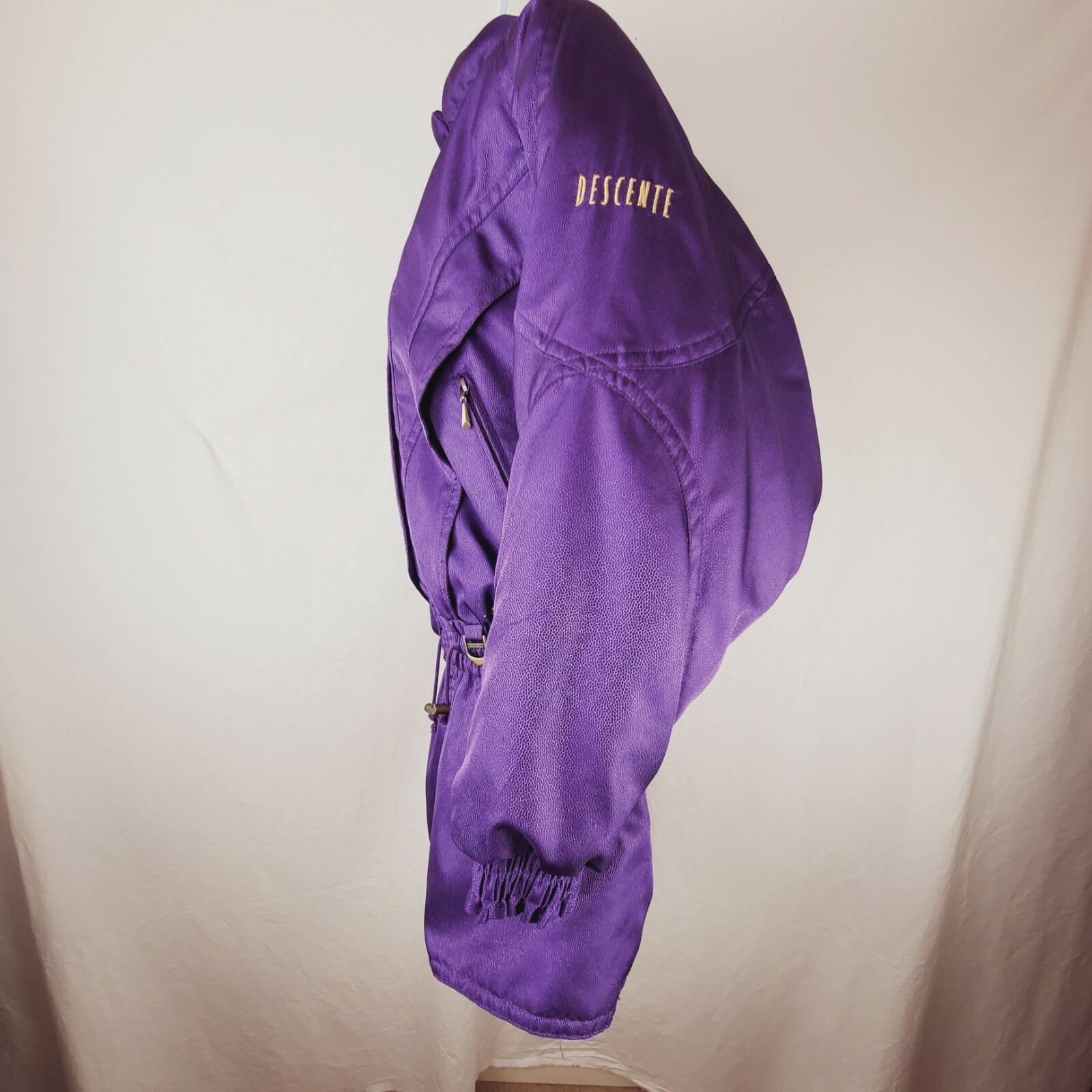 Vintage Ski Coat Large Purple Jacket Descente Oversized Retro Androgyny A-Framed