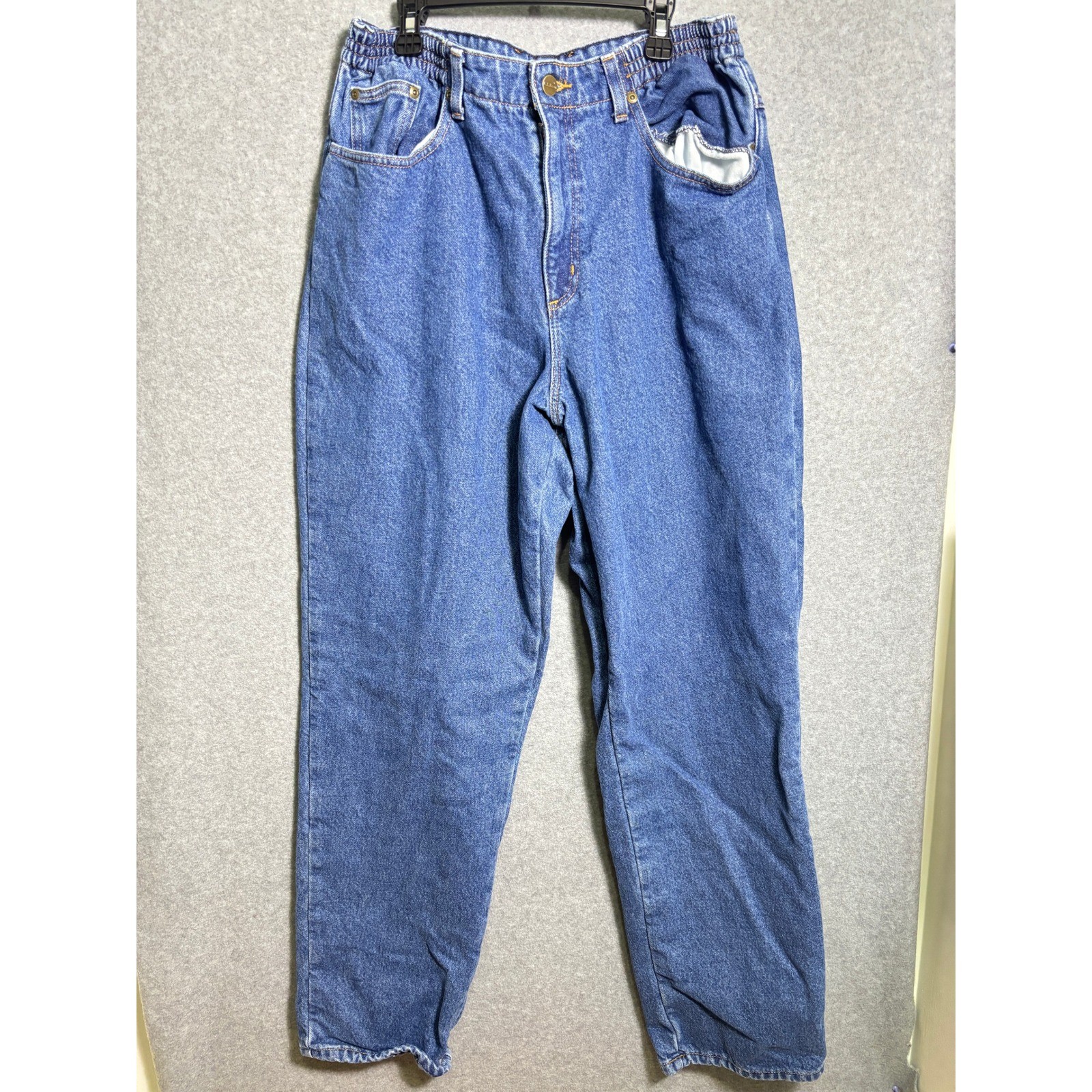 L.L.Bean Vintage Flannel Lined Jeans Women&rsquo;s 14 MT Relaxed Fit Mom Jeans