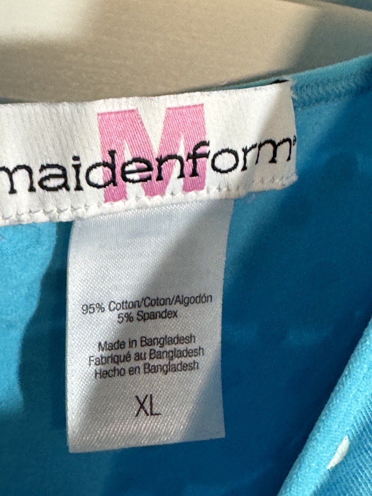 Maidenform Polka Dot Stretch Short Nightgown Women Size XL EUC