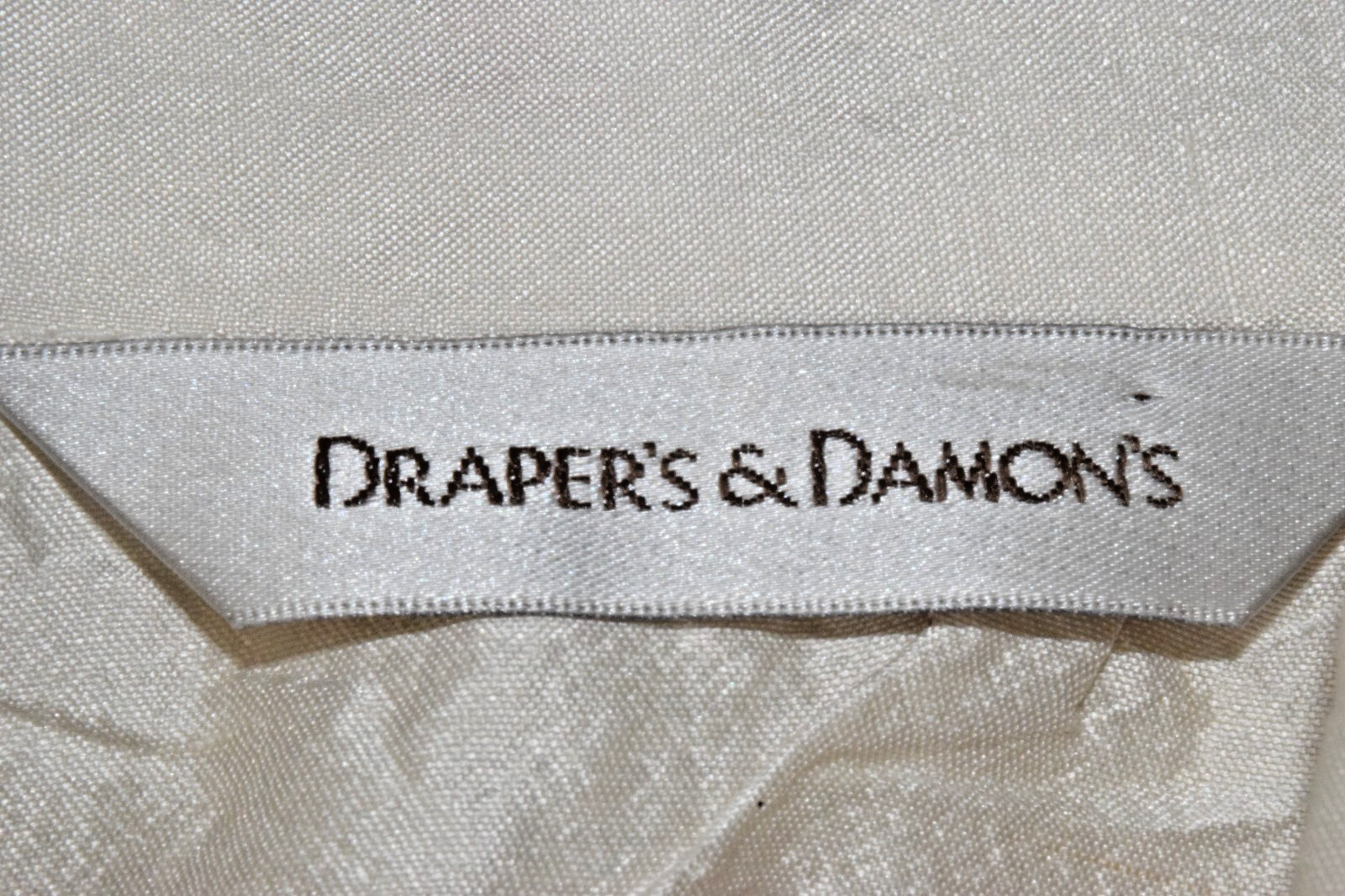 Vintage Silk Blazer Jacket Drapers & Damons Size S 90s Embroidered Floral Pearl