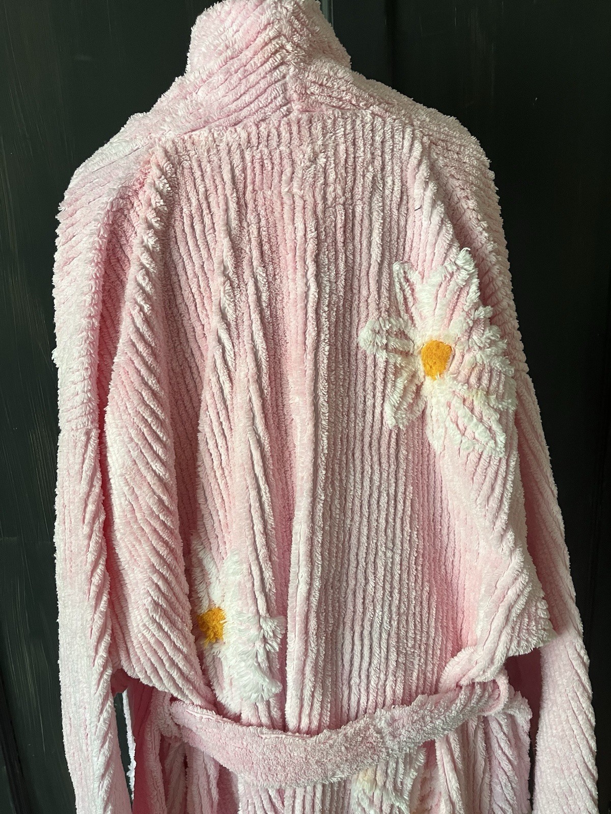 Vintage Canyon Group « Falling Daisies » Chenille Robe Pink 2XL