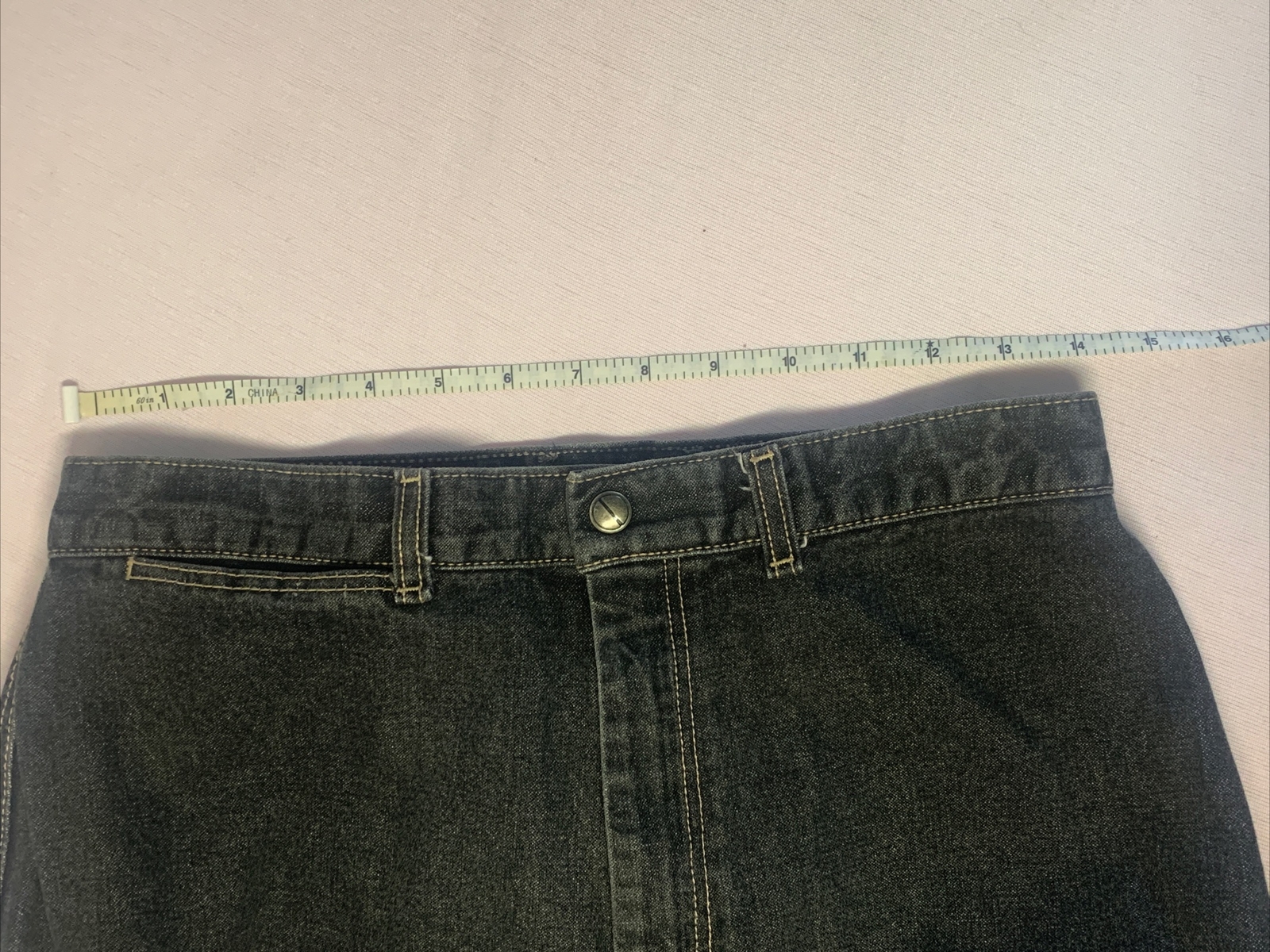 Pizzazz New York Paris Jeans Women Waist 28” X 29” Long Black