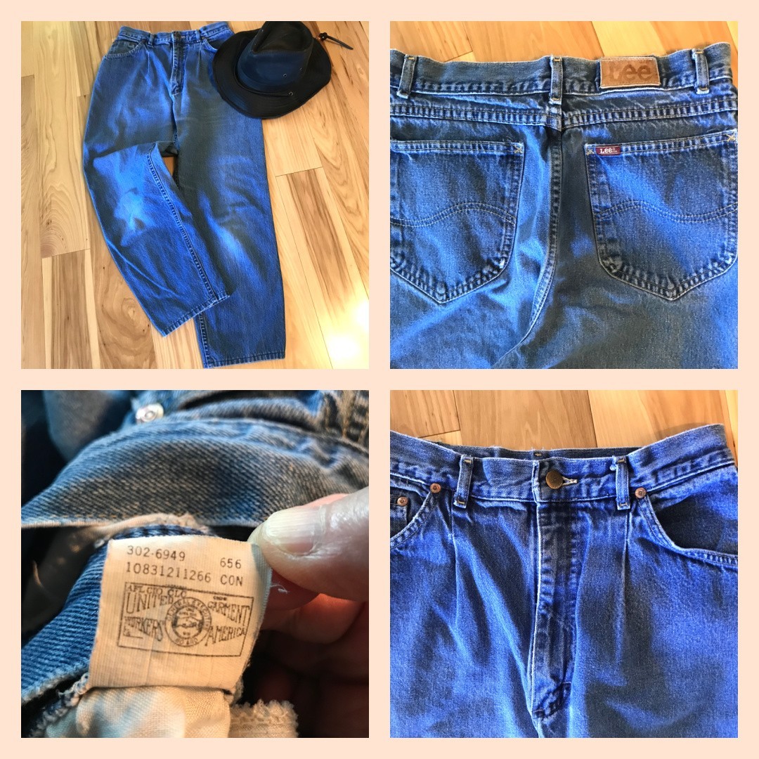 Pleated High-Waisted Jeans, Riders by Lee Vintage 80s Union Label Size 13