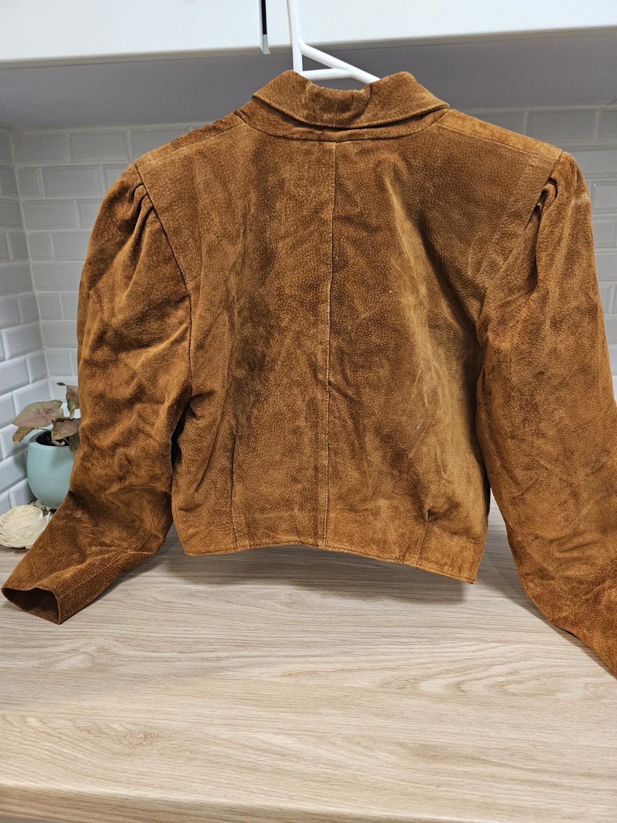 Vintage 1980s DESA Suede leather Jacket & Skirt Set