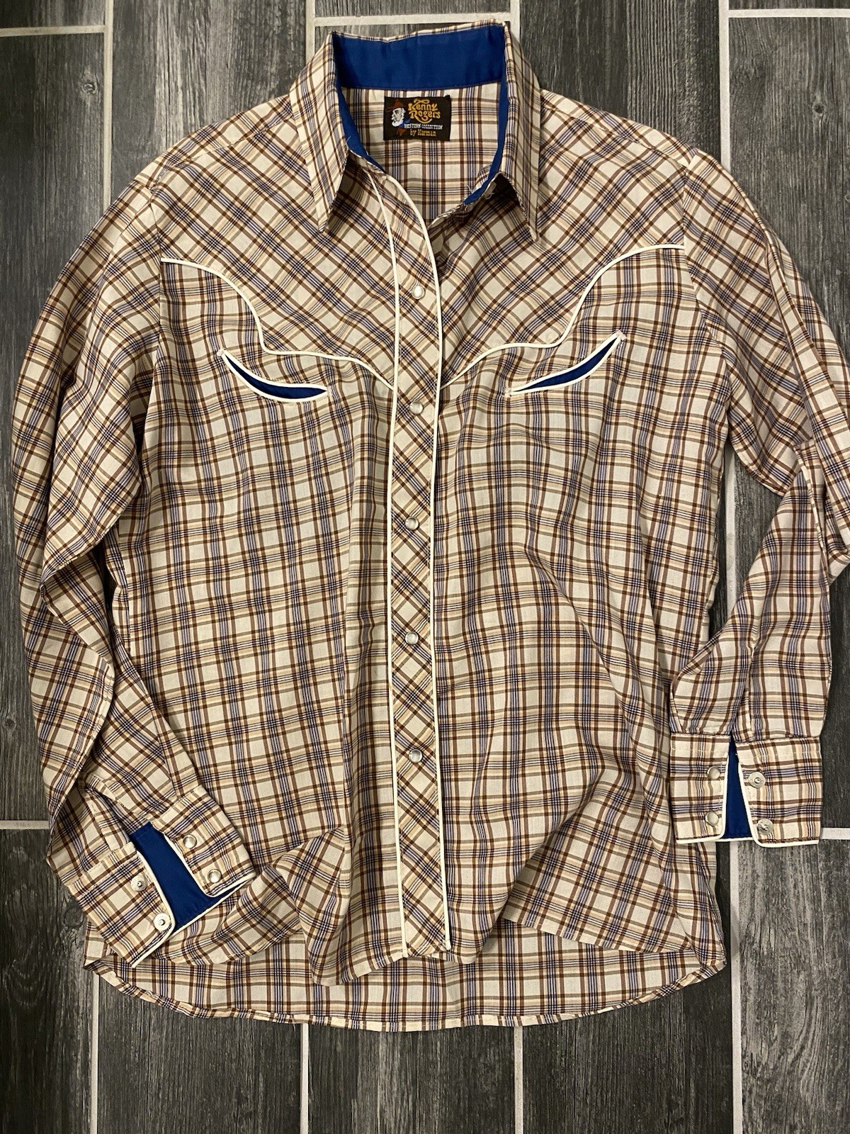 Vinatge Kenny Rodgers Pearl Snap Button Up Size Small Cowboy Western Yellowstone