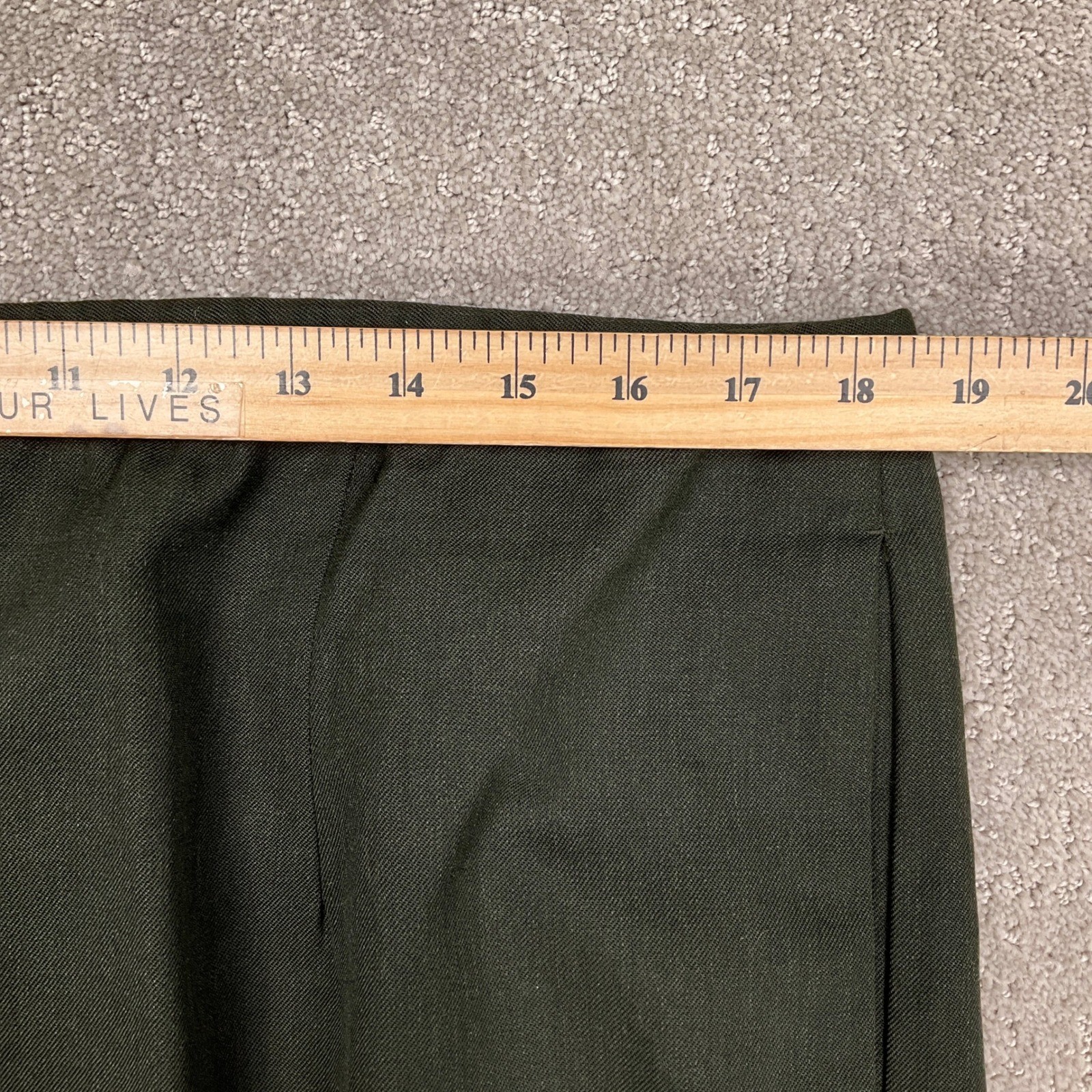 Pendleton Pantsuit Womens 18W Green Corporate Minimalist Preppy Wool USA VTG