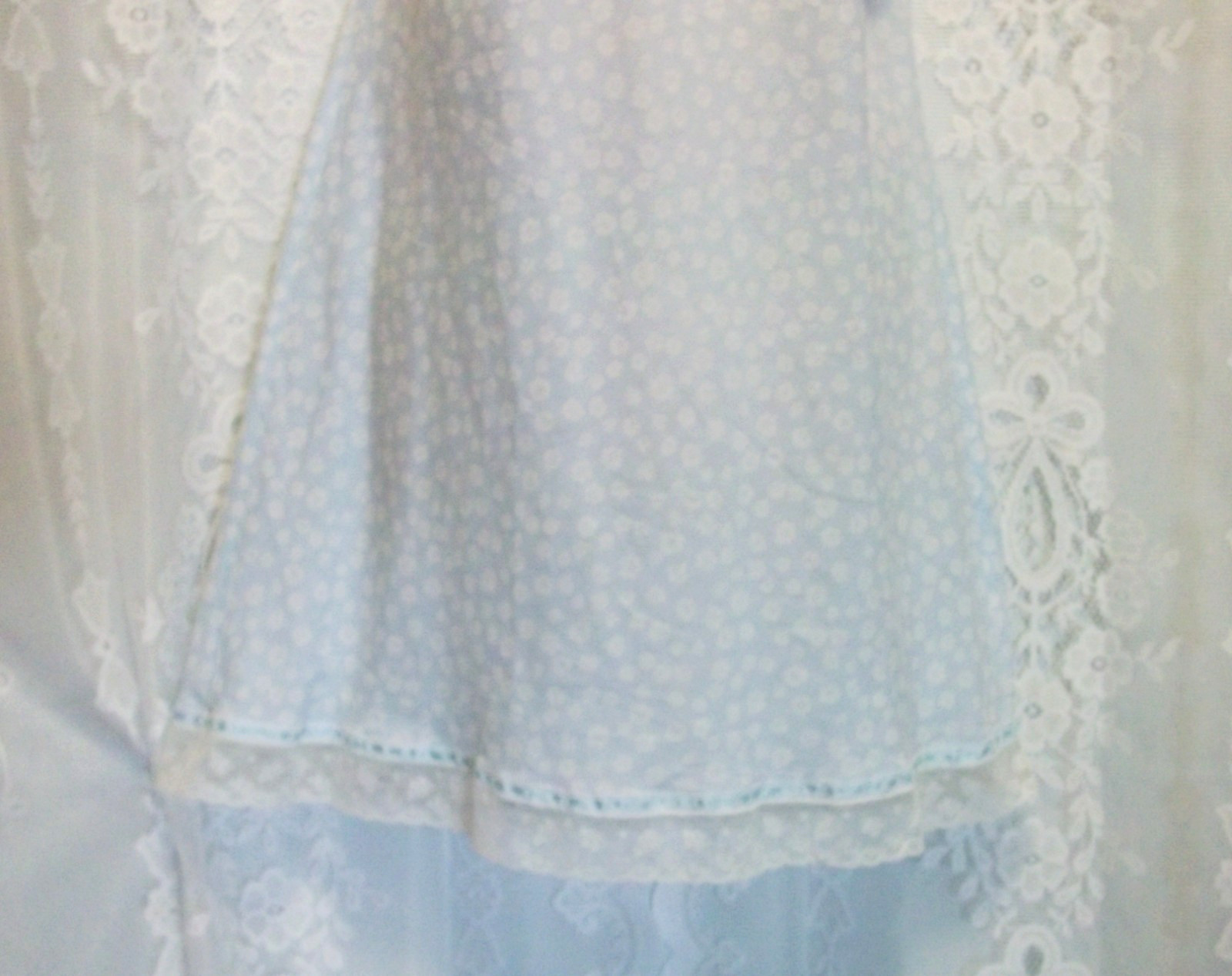 Sm. »Barbizon » Lt.weight soft cotton,blue/white,vintage babydoll nightgown,nighti