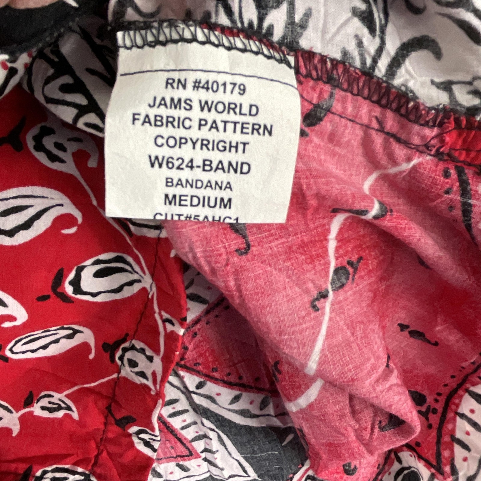 Vintage Jams World Shirt Womens M Multi Color Bandana Hawaii Aloha USA 1990s