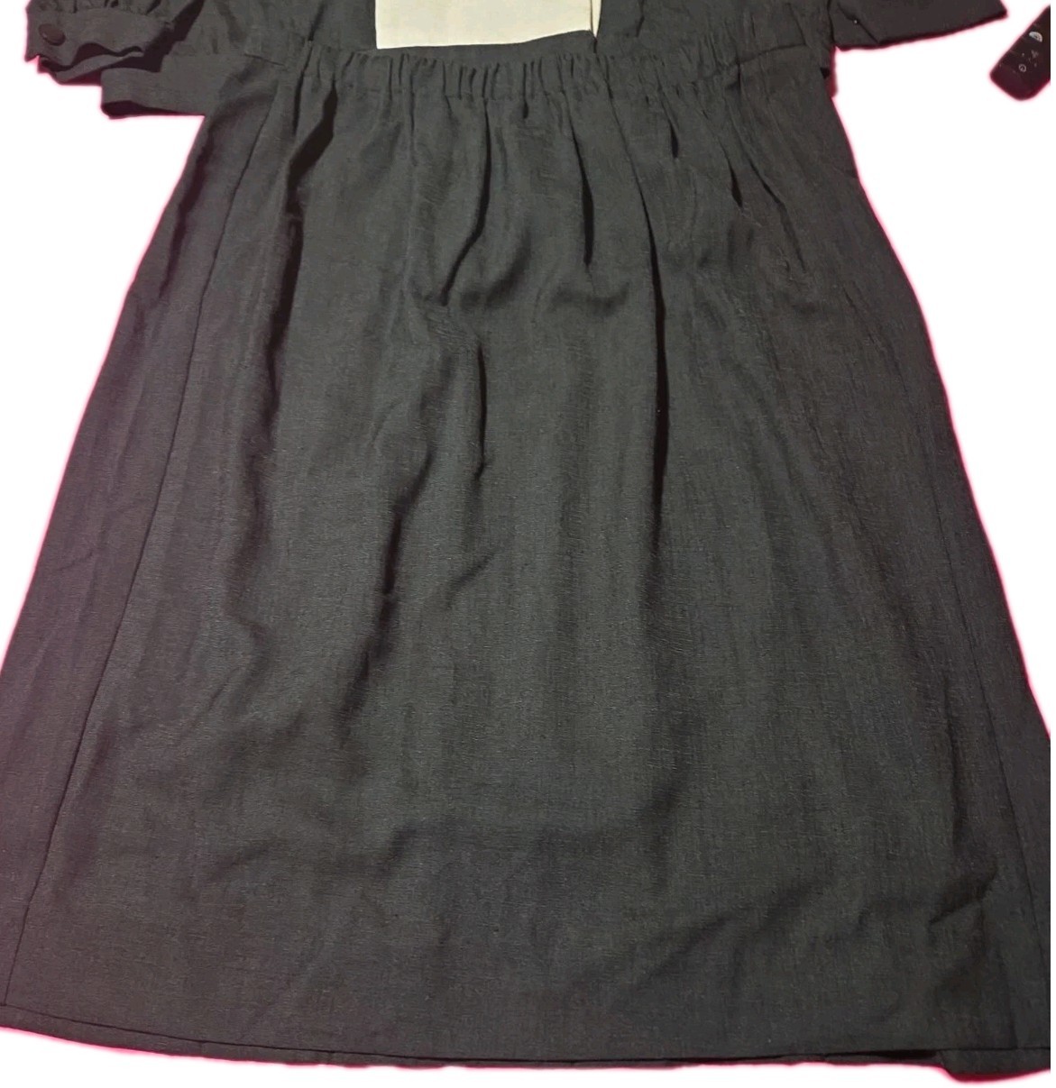 Grace Tone 1990s Vintage Black Double Breasted Large Skirt Set