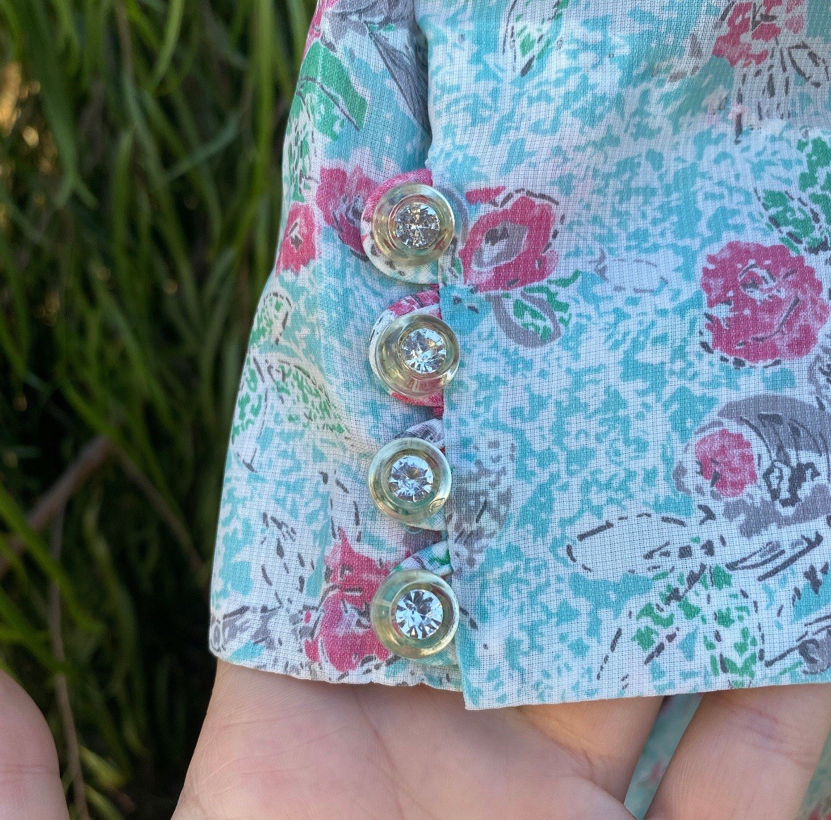 Vintage 1950’s Mode O Day Floral Dress (L)