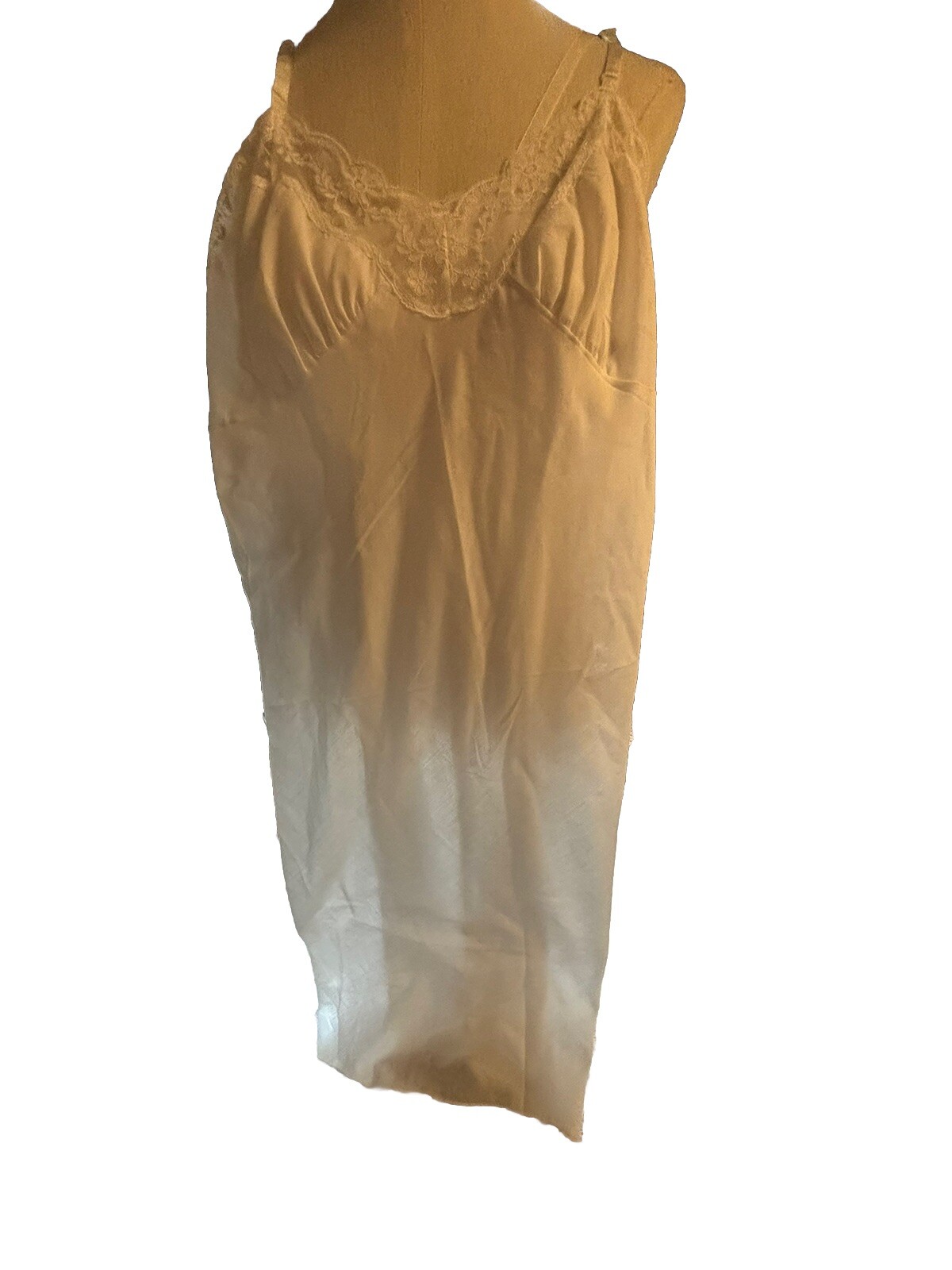 Lindsey Blake Women White Polyester Cotton Lace Slip Sz 34