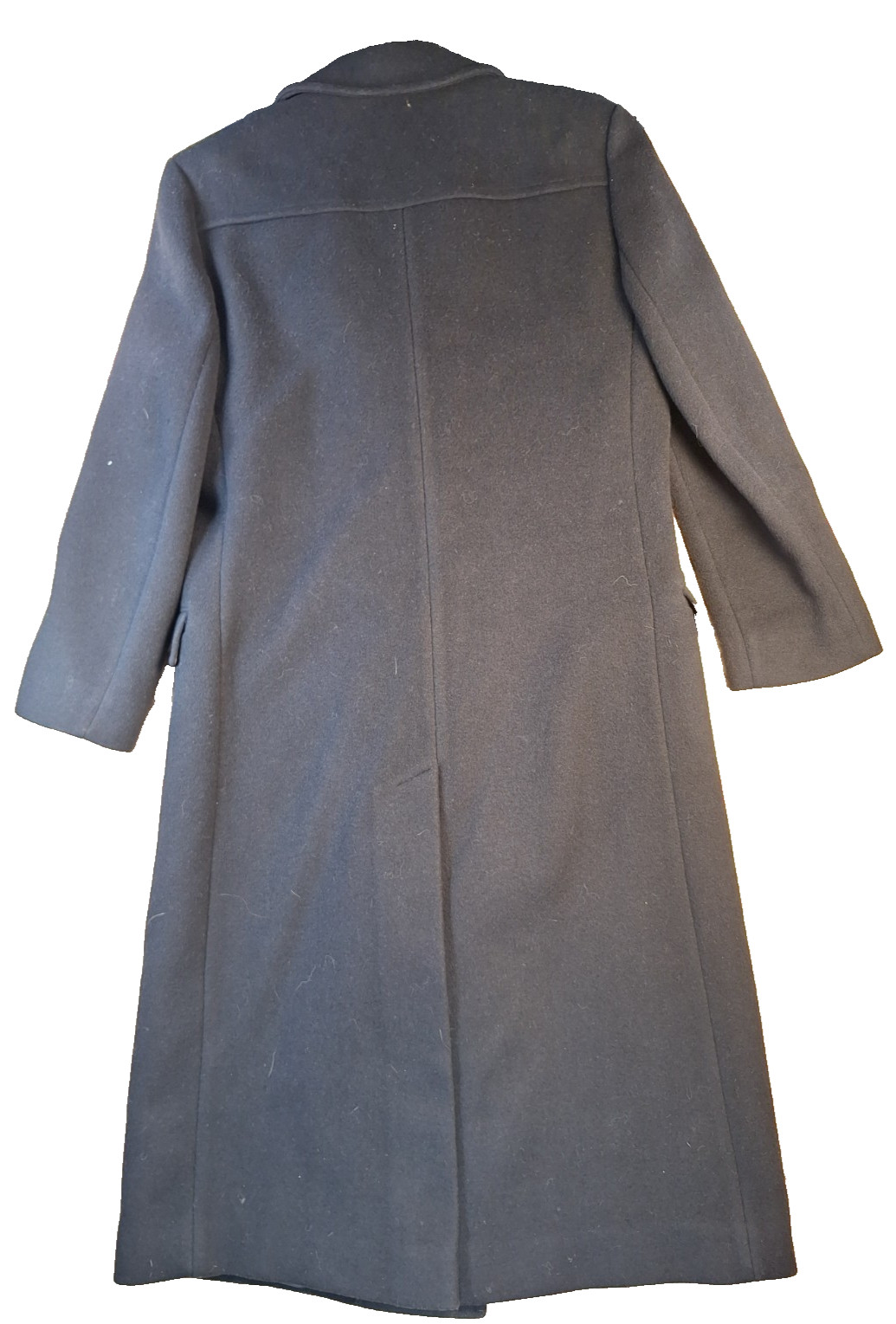 VTG Pendleton Womens Sz 10? 100% Wool Heavy Overcoat Black Double Breasted Lined