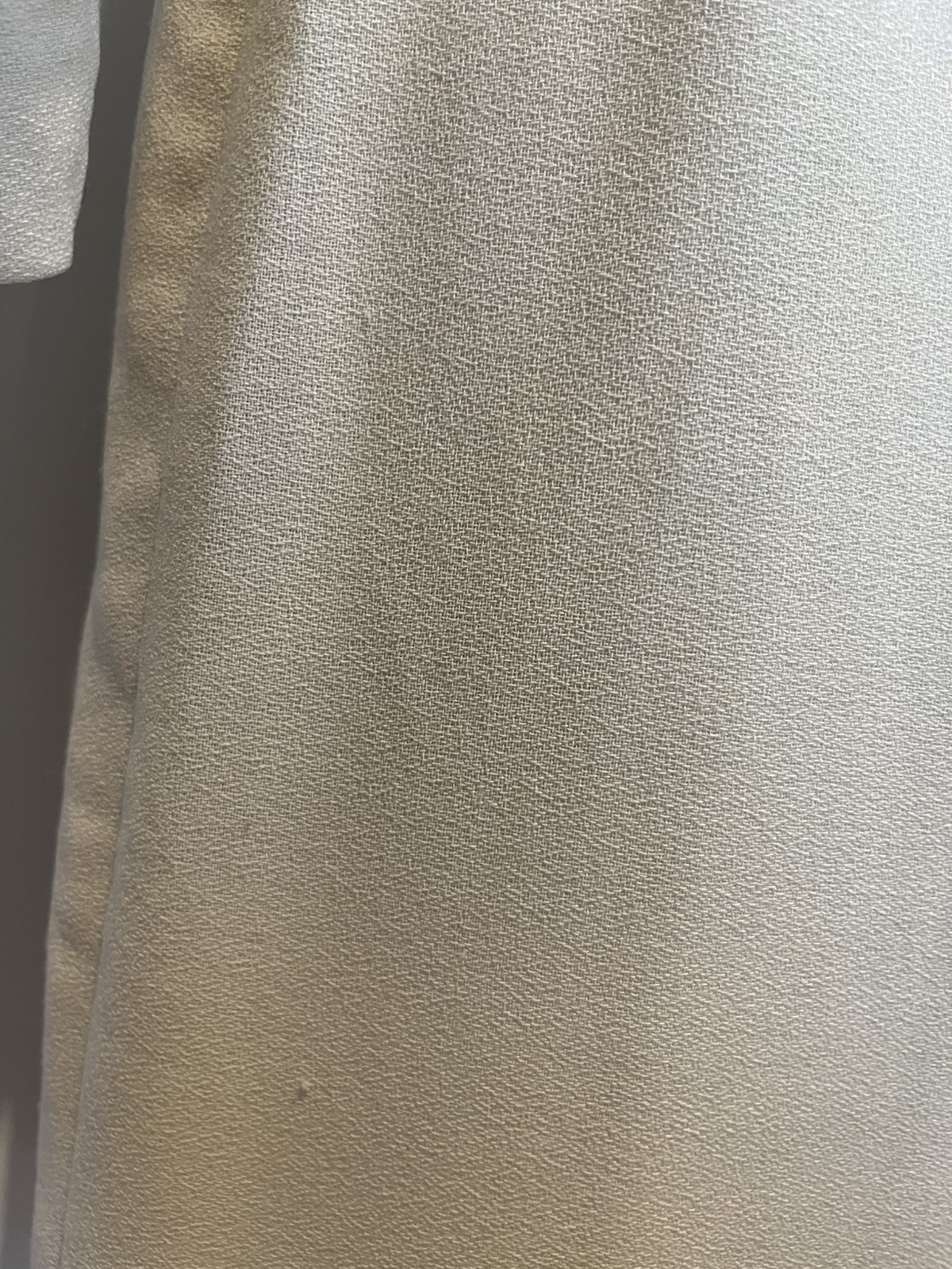 Vintage Cream Long Sleeve Dress | Mock Neck Dress | Minimalist 1980s Dress
