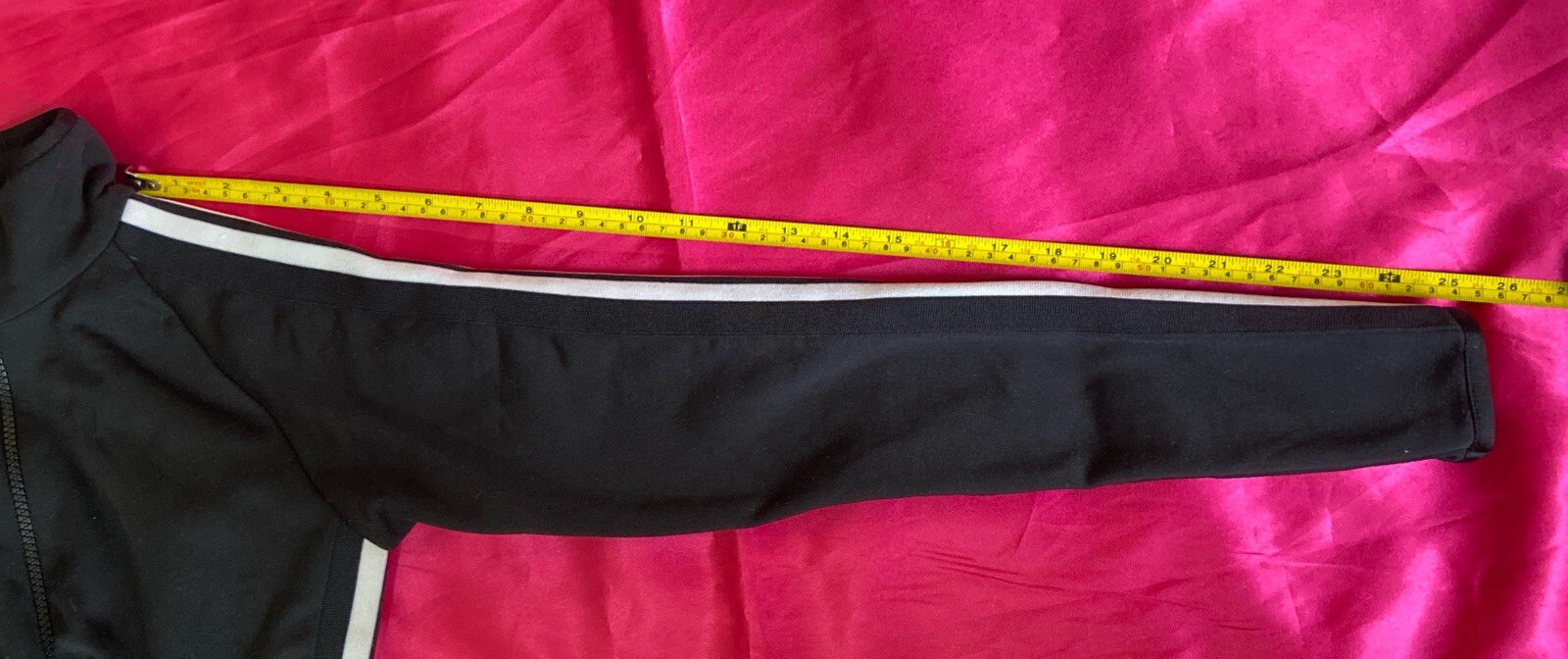 Vintage VS Sport Black Polyester/Spandex Full-Body Zipper Tracksuit w/ Stripes