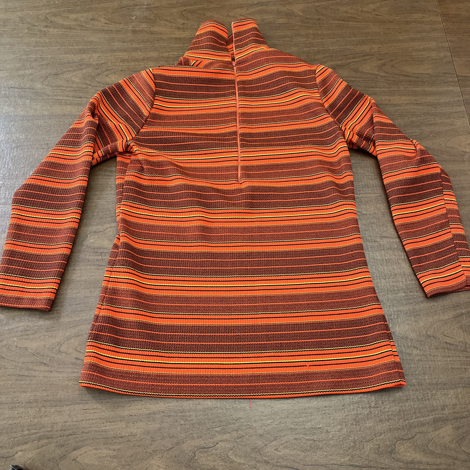 Vintage 70s Graff Californiawear Long Sleeve Half Zip Front Size M
