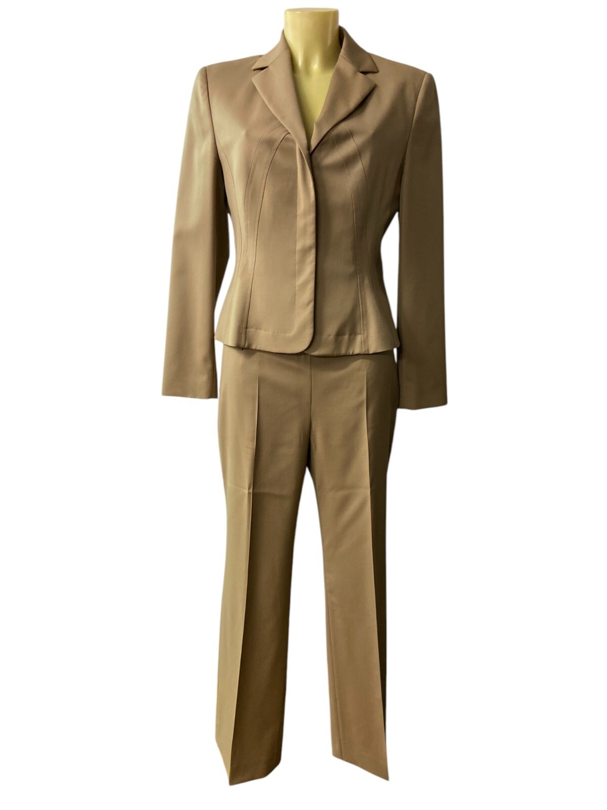 Vintage 90&rsquo;s Women&rsquo;s Pant Suit by Mura | Tan hued wool suit | Size EU 40-42