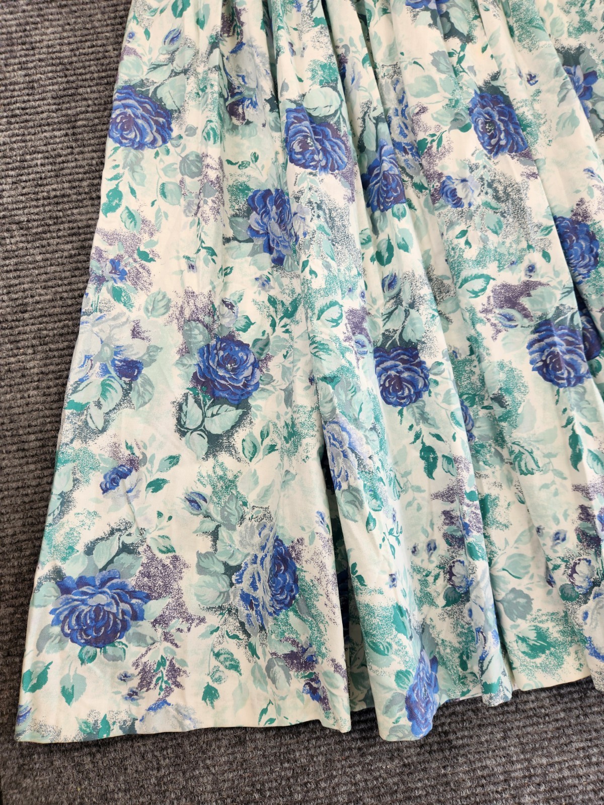 Vintage Laura Ashley Dress Size 4 Blue White Floral Cottagecore Sweetheart