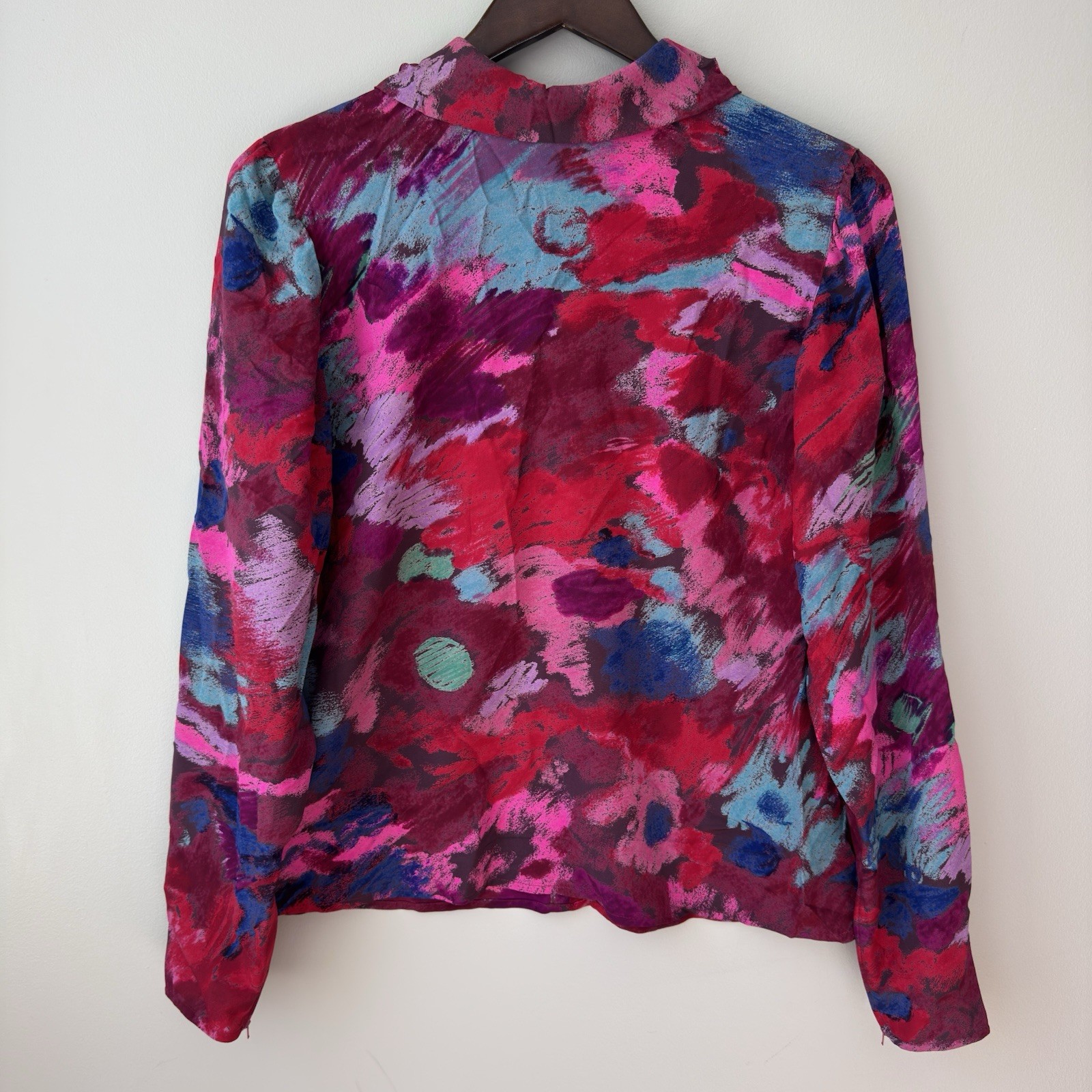 Vintage Emanuel Ungaro Parallele Paris Women&rsquo;s 1/4 Zip Pullover Floral Medium