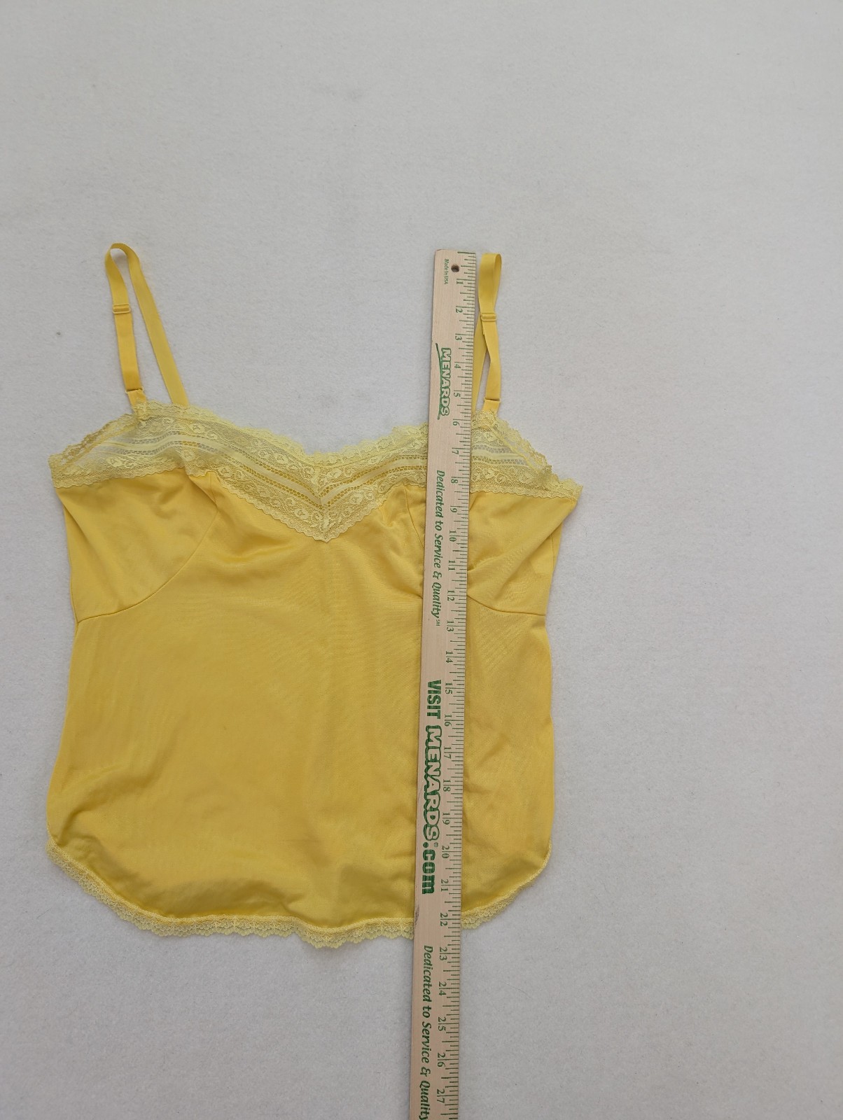 Kasara Vintage Camisole Slip Top Size S Yellow Tank