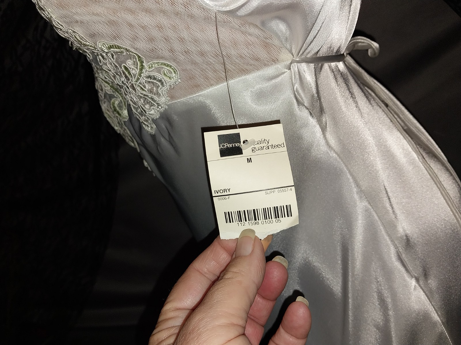 VTG SATIN LIQUID JCPENNEY&rsquo;S DELICATES BABYDOLL NIGHTGOWN VENICE COQUETTE LUXE M