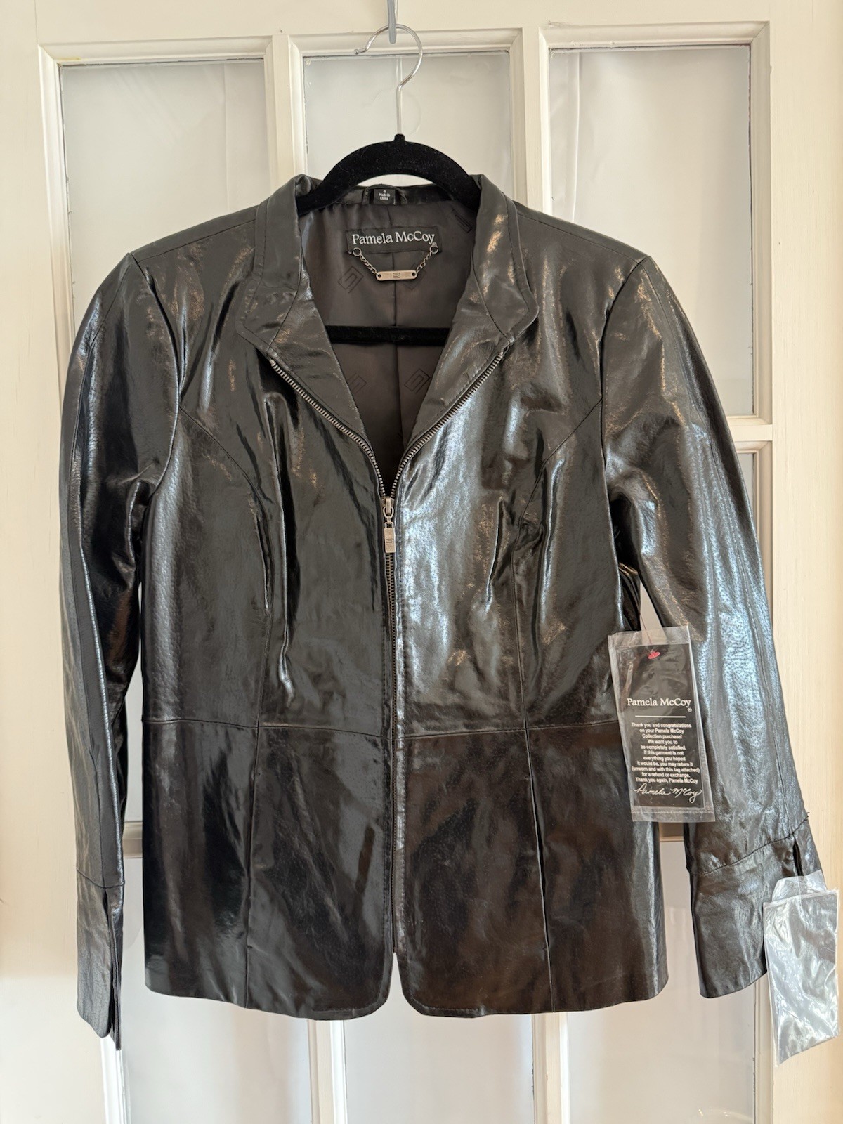 Vintage Pamela McCoy Leather Jacket Women’s Size S Black