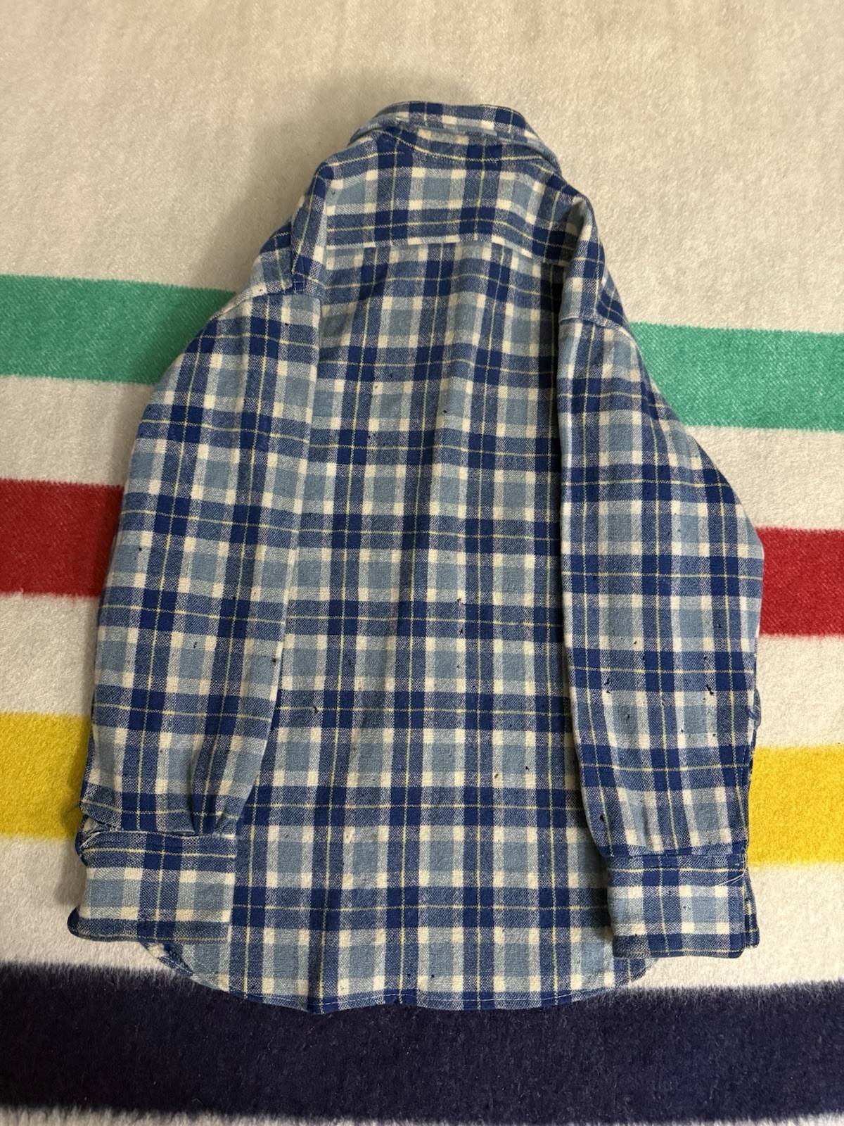 Vintage 30s 1930s 40s Pendleton Flannel Wool Distressed Thrashed Extra Small XS
