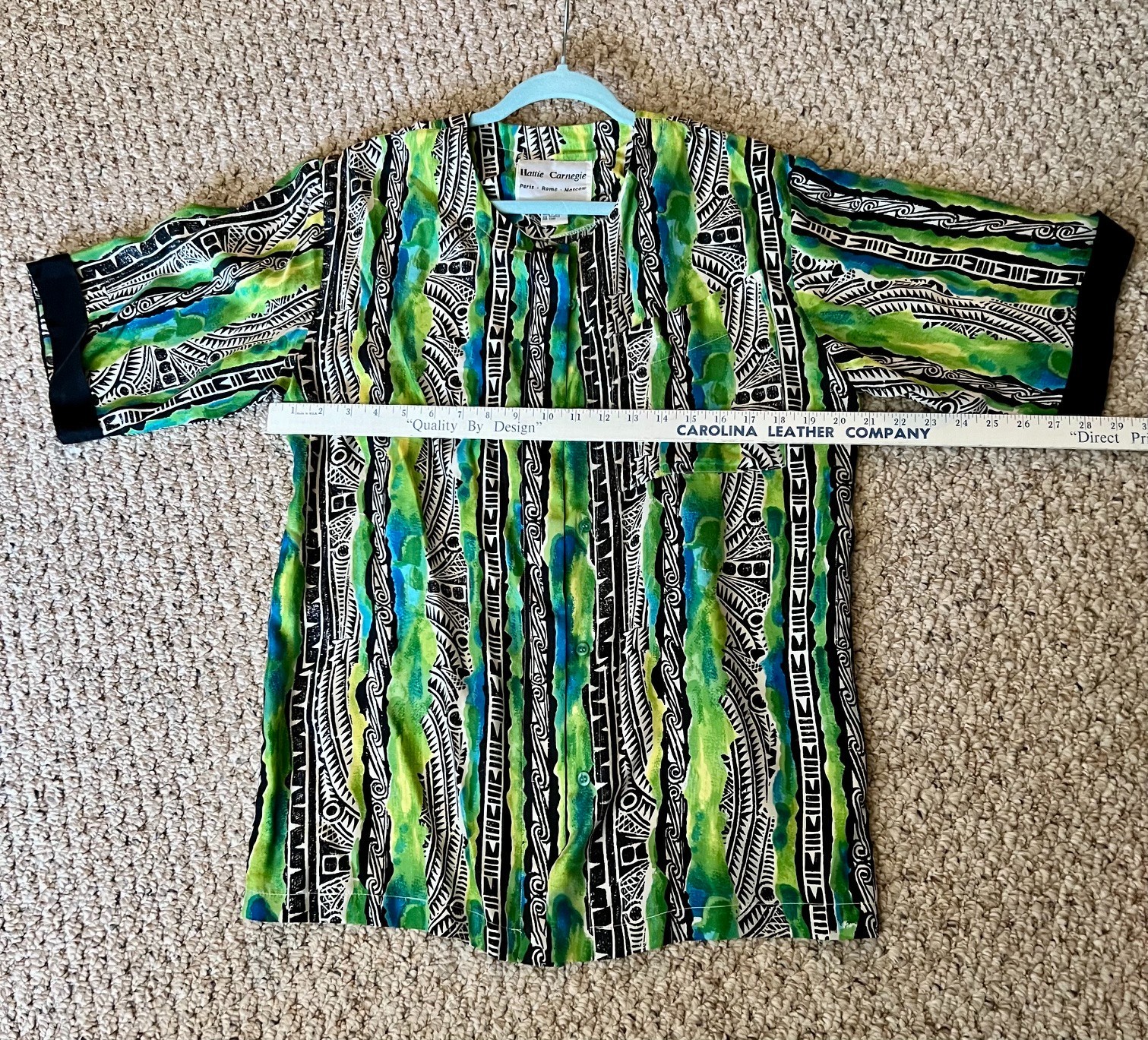 Vintage Geometric Shorts / Blouse 2pc ~ Silk Set ~ Hattie Carnegie ~ Size Small