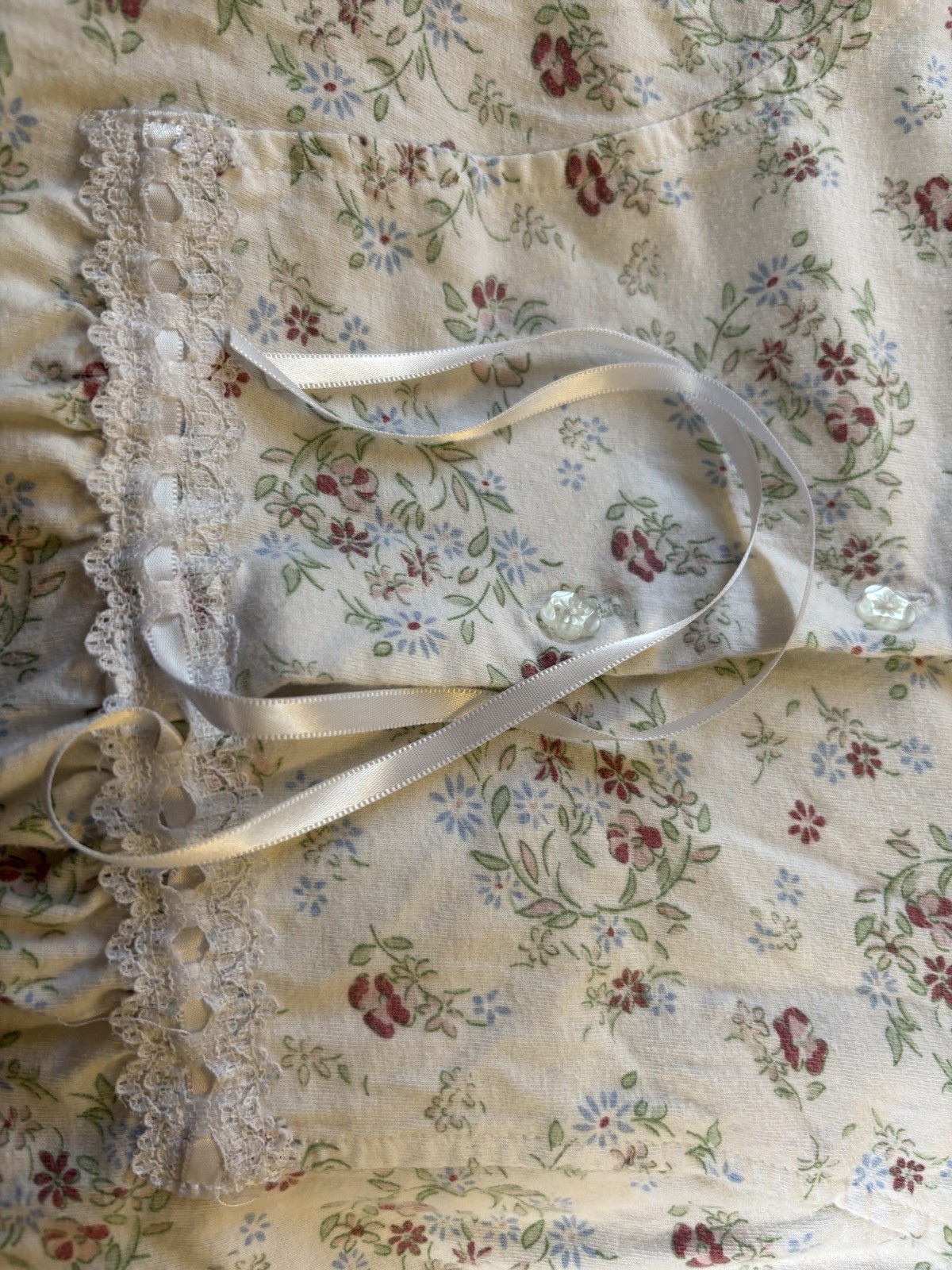 Laura Ashley Cottagecore Frilly Gown English Countryside Floral Long Nightgown M