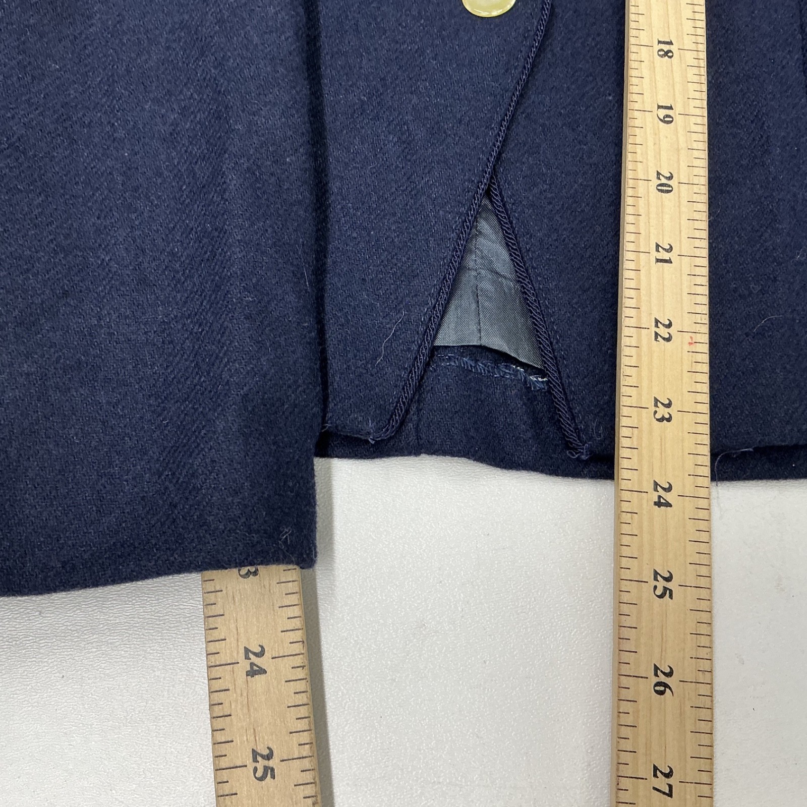CLOTHE HER RUSS TOGS 2Pc Suit Pants Slacks 30×32 Blazer Womens Navy Sz M