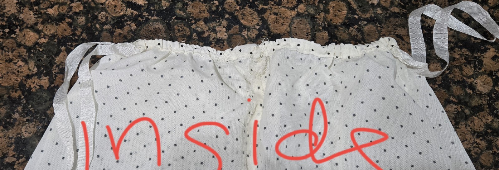 Vintage White Pettipants/Pantaloons W/Black Polka Dots Size 5 (see description)