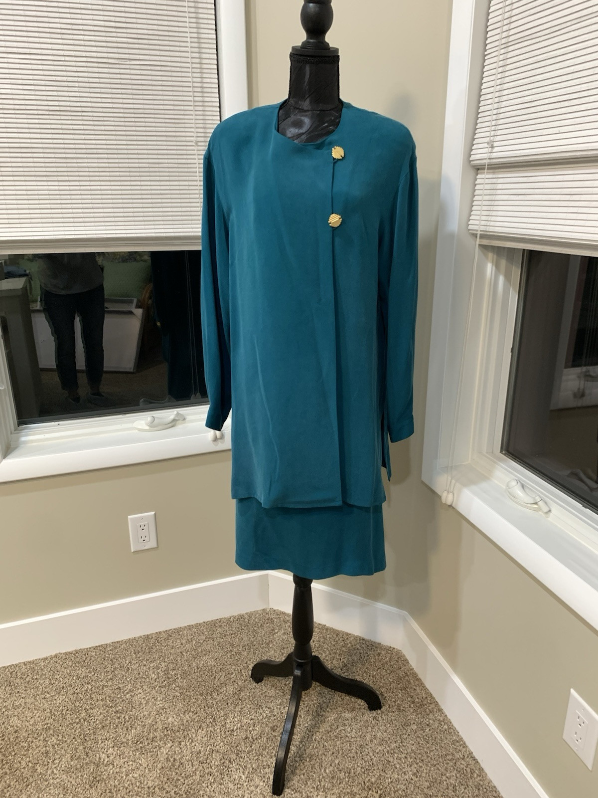 VTG. Shomi Women&rsquo;s Decorative Closure Top And Matching Skirt Sz. 10 Grannycore