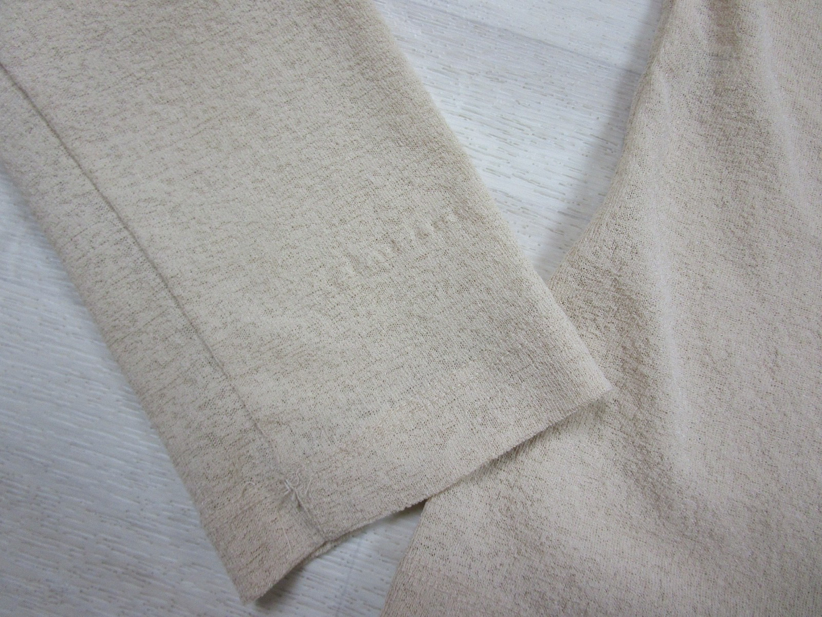Vintage Y2K Express Open Front Cardigan Shrug (S) Beige Ruffle Coquette