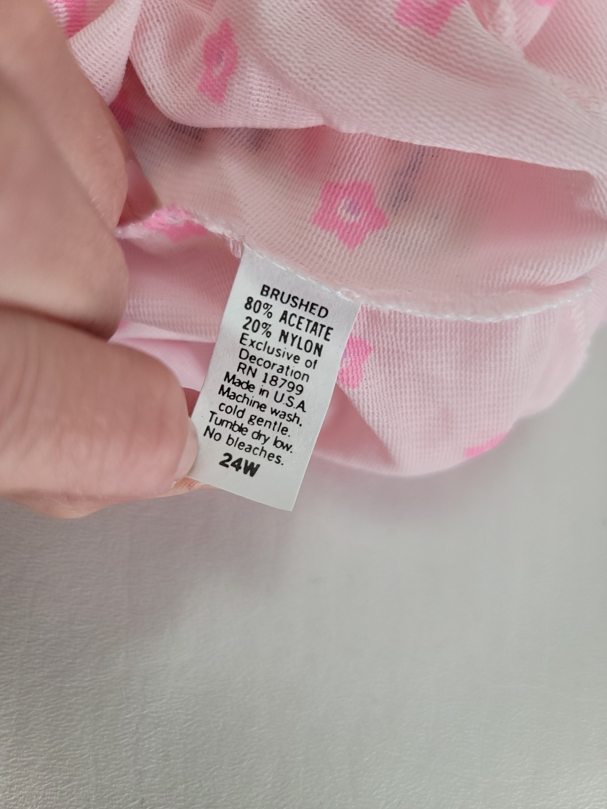 Vintage DANNI Of New York Soft Acetate Long Nightgown Women&rsquo;s 24W NOS Modest