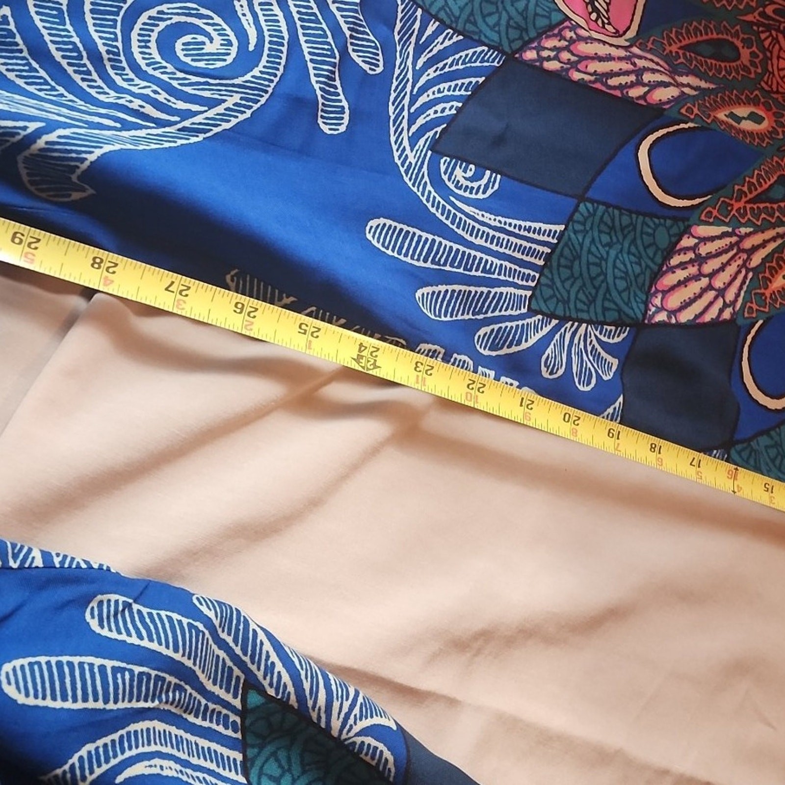FLYING TOMATO BELL BOTTOM PRINTED BEACH PANTS SZ SMALL Inseam 32&Prime;